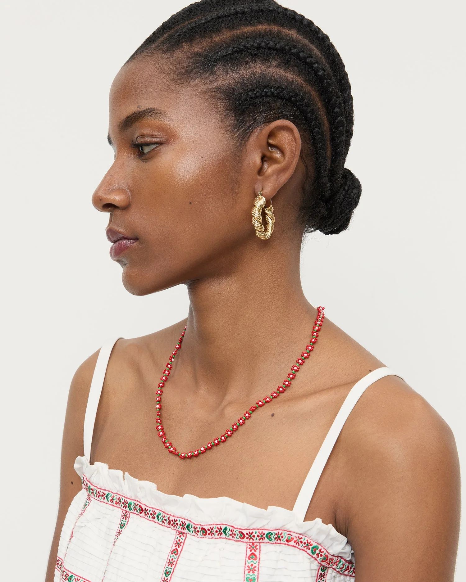 Loeffler Randall - Flora Red/White Beaded Set - Image 3