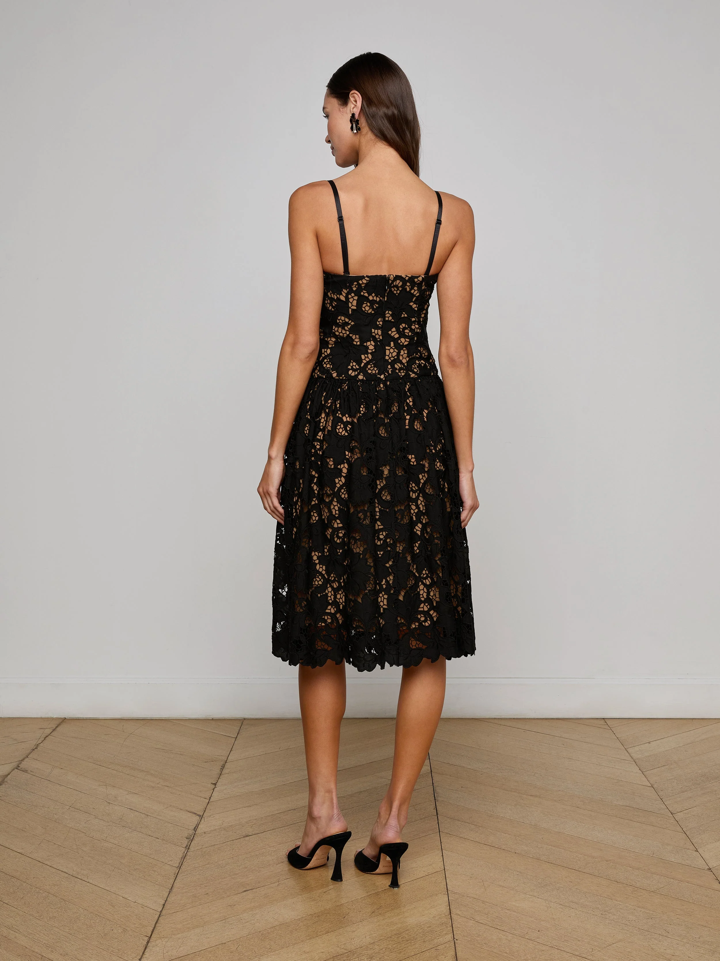 L'AGENCE - Flyn Lace Midi Dress - Image 4