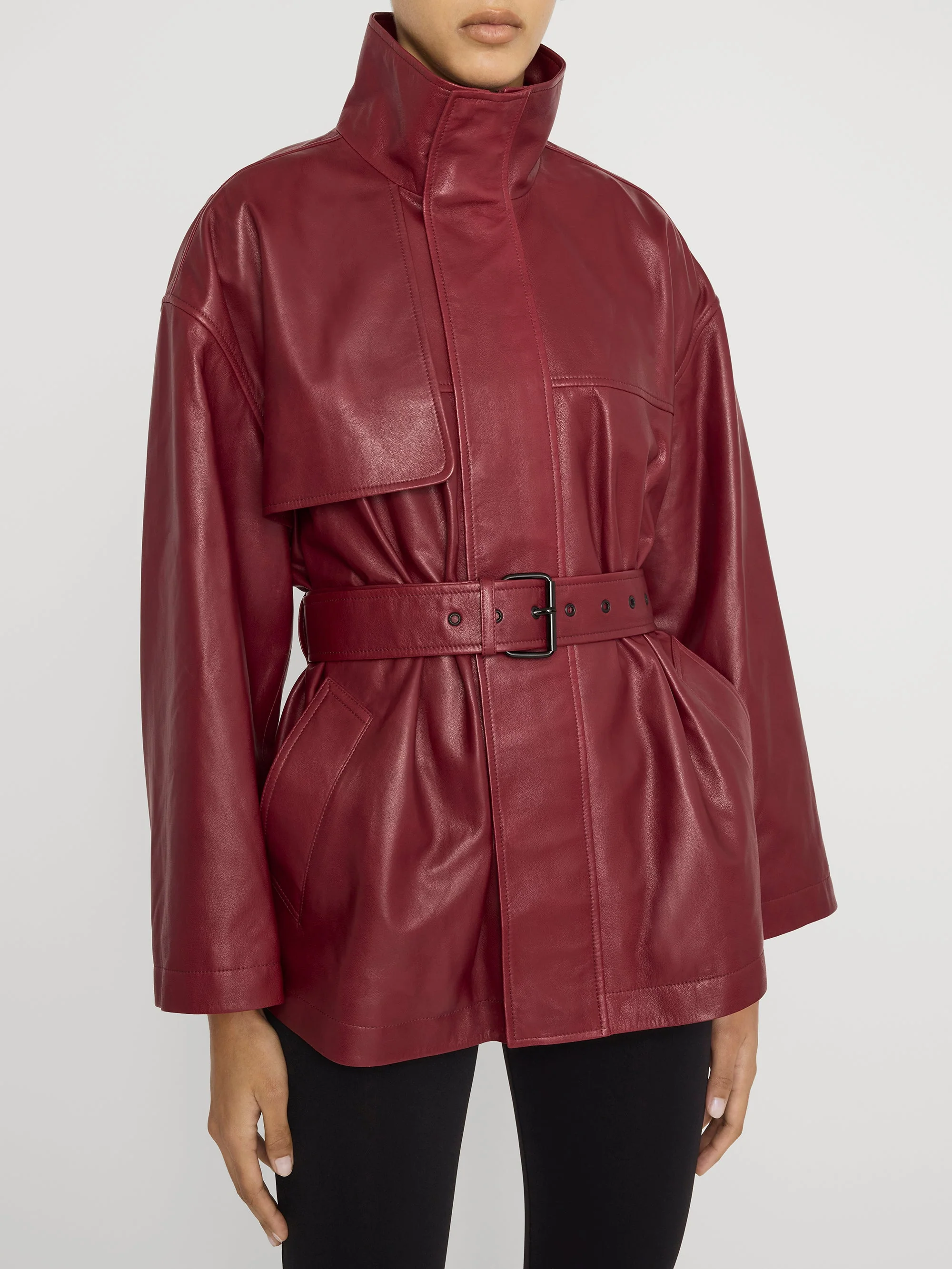 FRAME - The Alexandra Leather Trench - Image 3