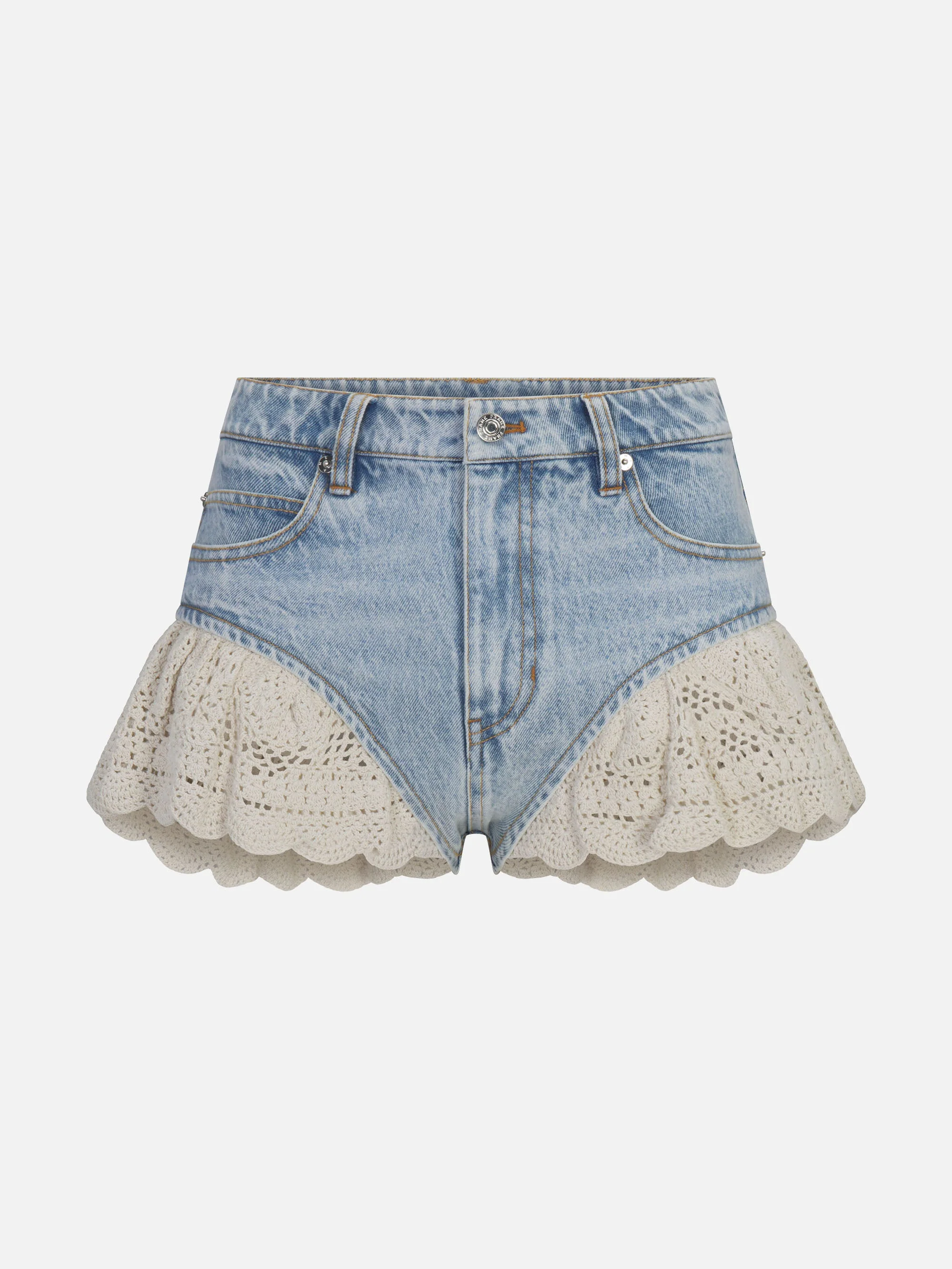 FRAME - The Crochet Ruffle Short