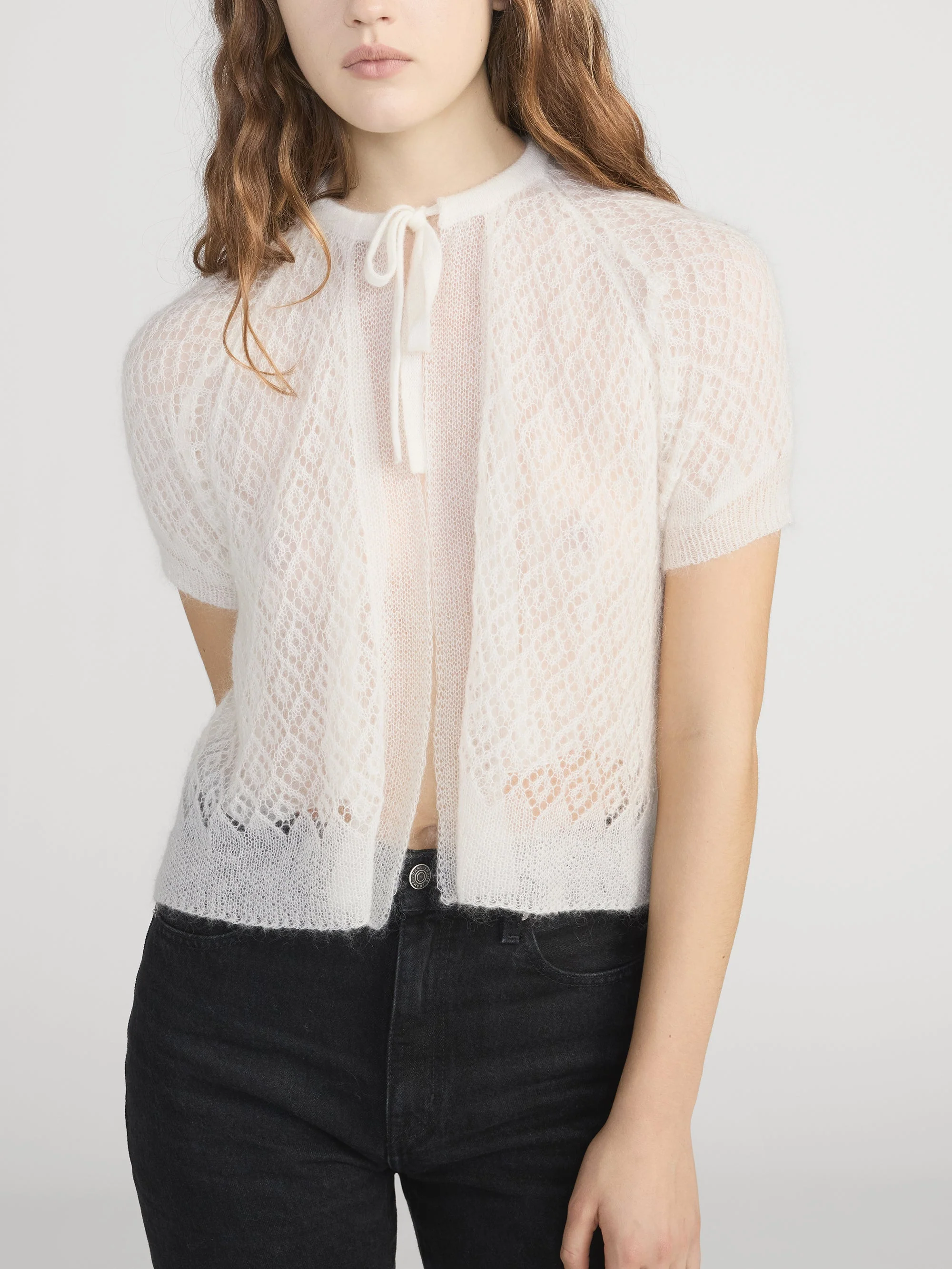 FRAME - The Delicate Tie Sweater - Image 3