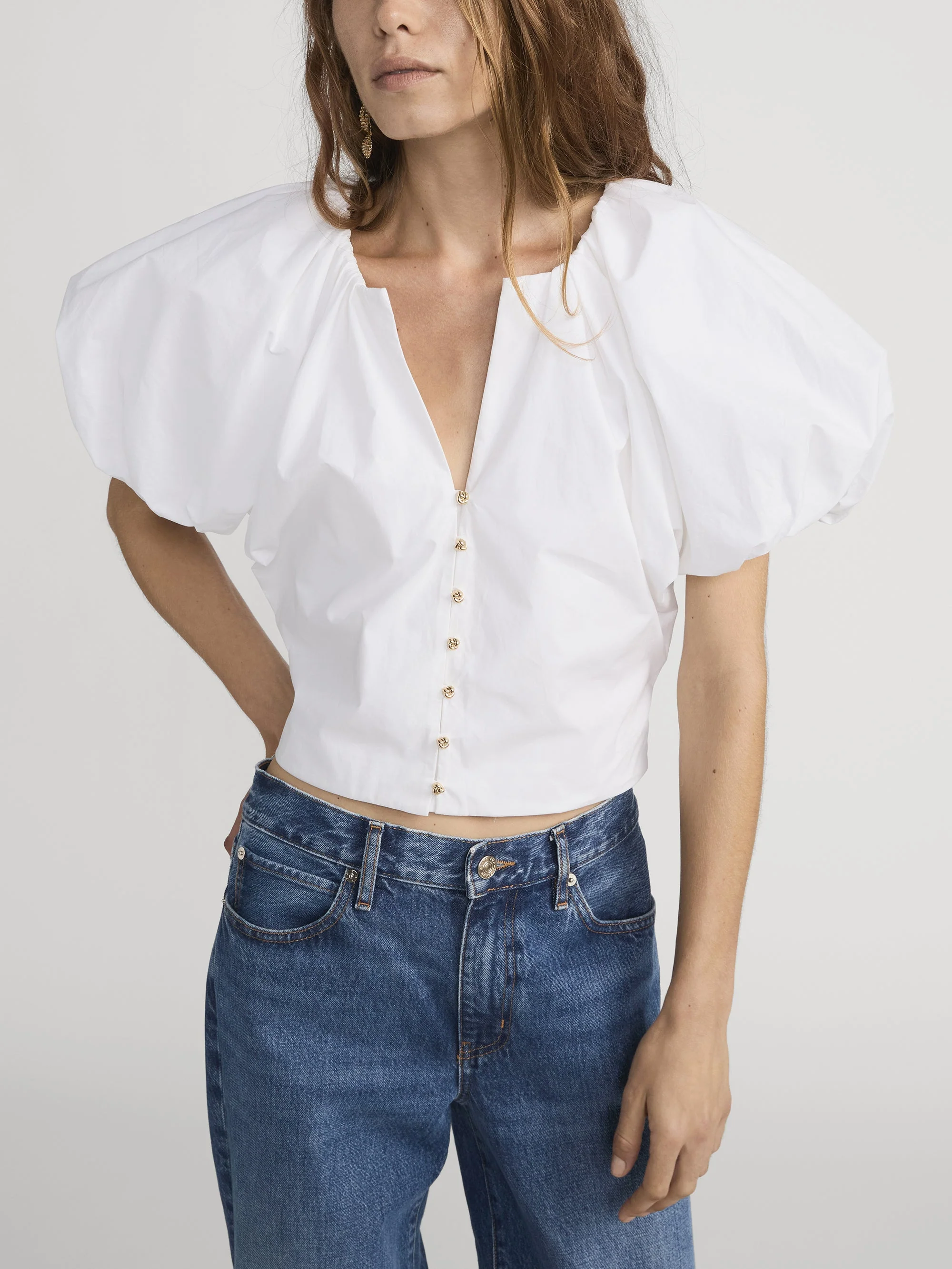 FRAME - The Dramatic Sleeve Blouse - Image 3