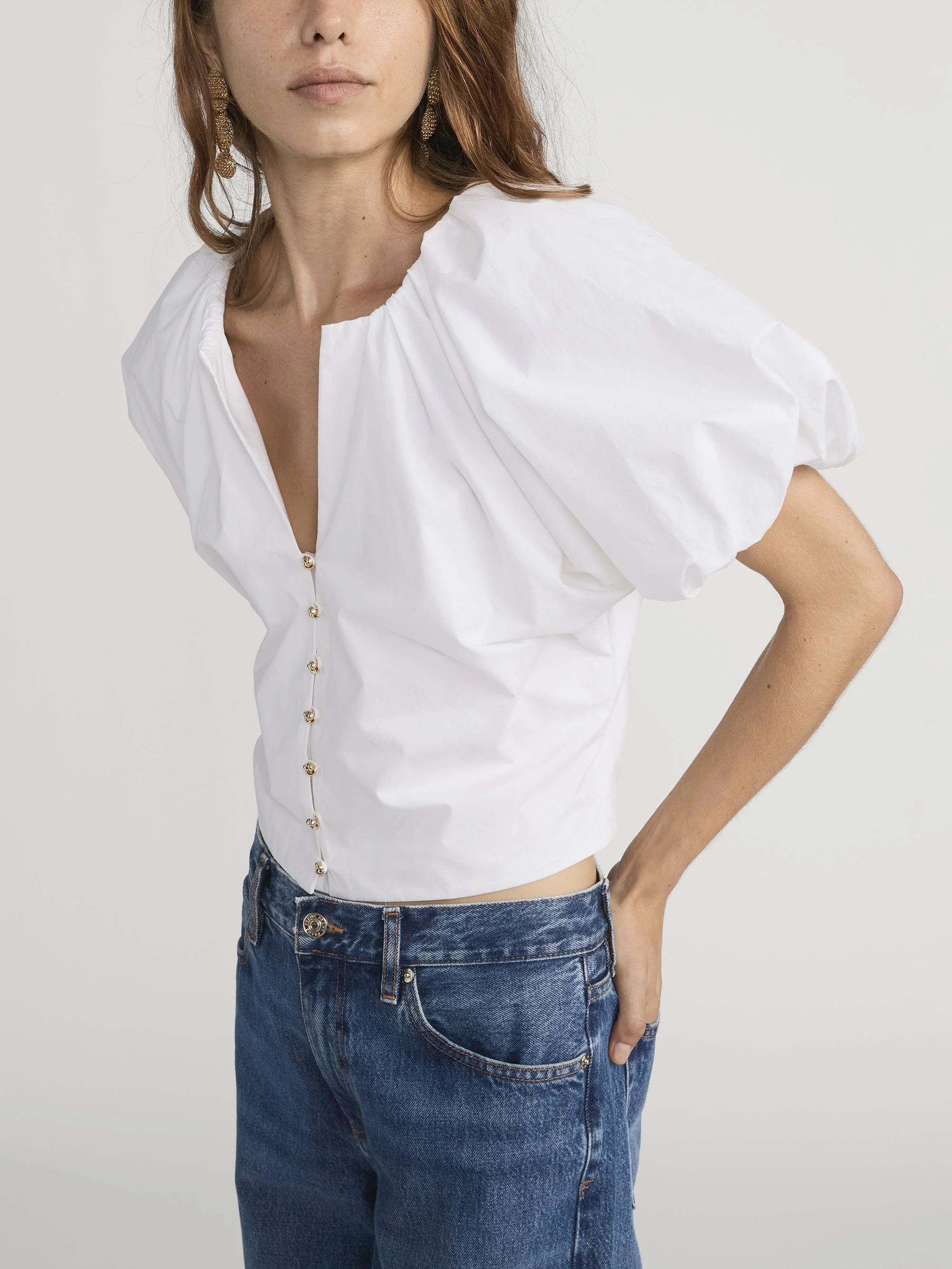 FRAME - The Dramatic Sleeve Blouse - Image 5
