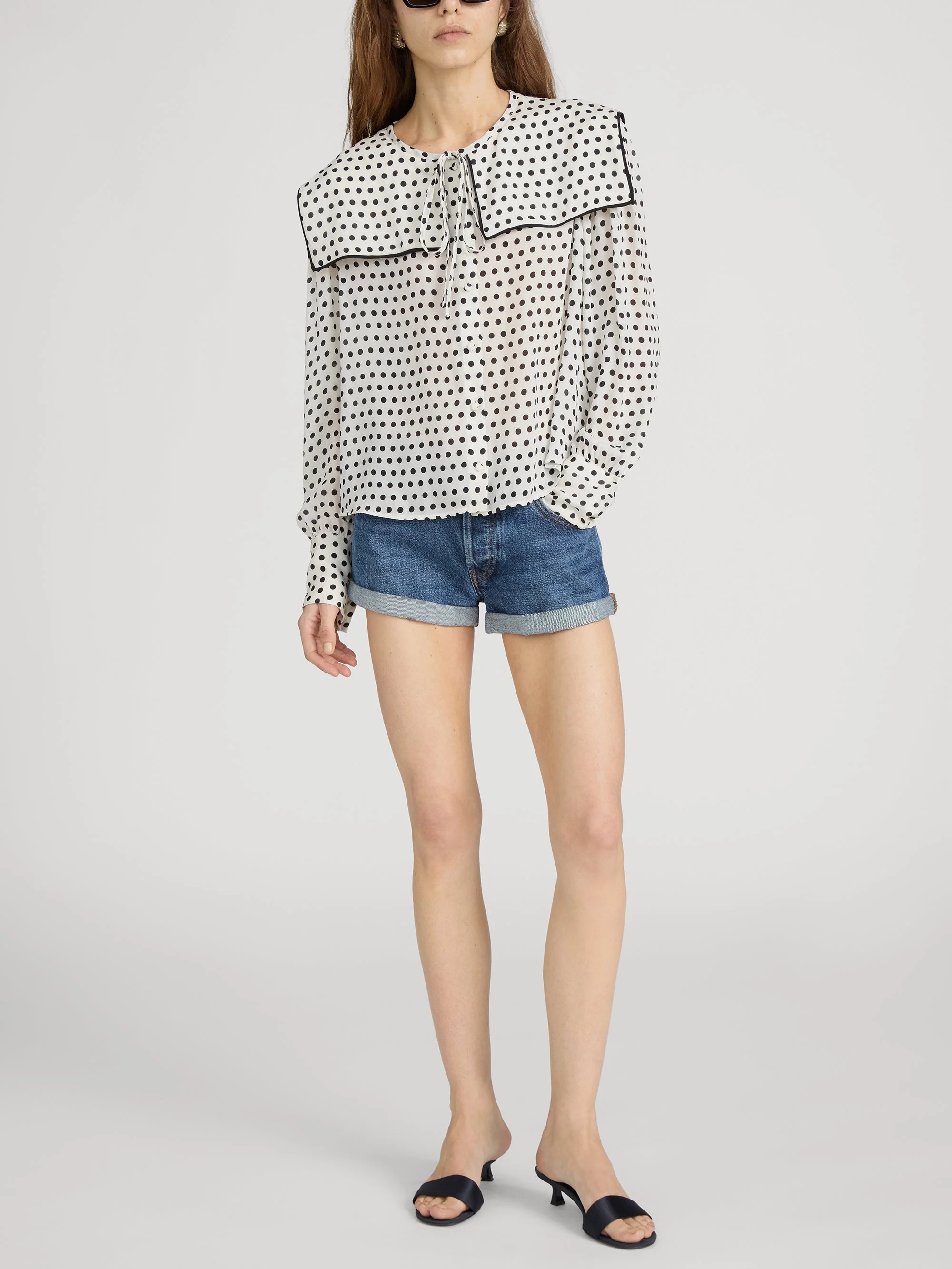 FRAME - The Polka Dot Fleet Blouse - Image 2