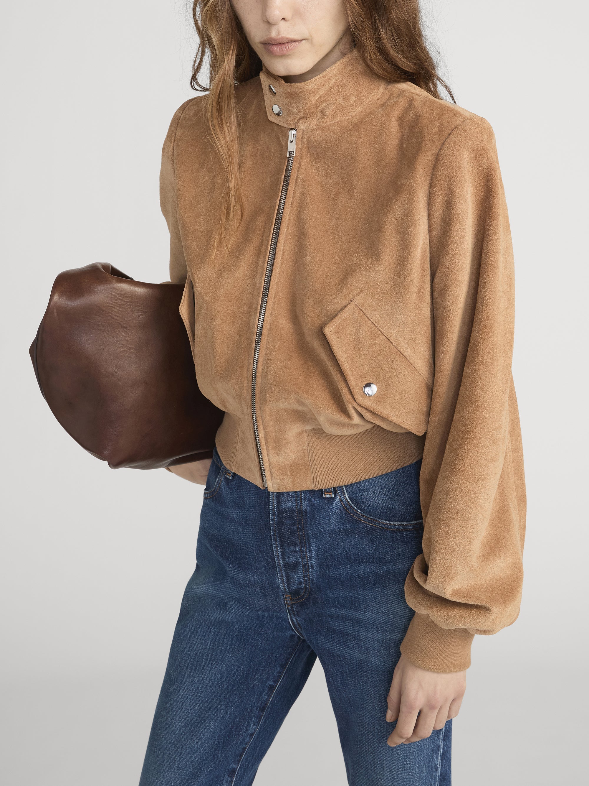 FRAME - The Suede Harrington Jacket - Image 4