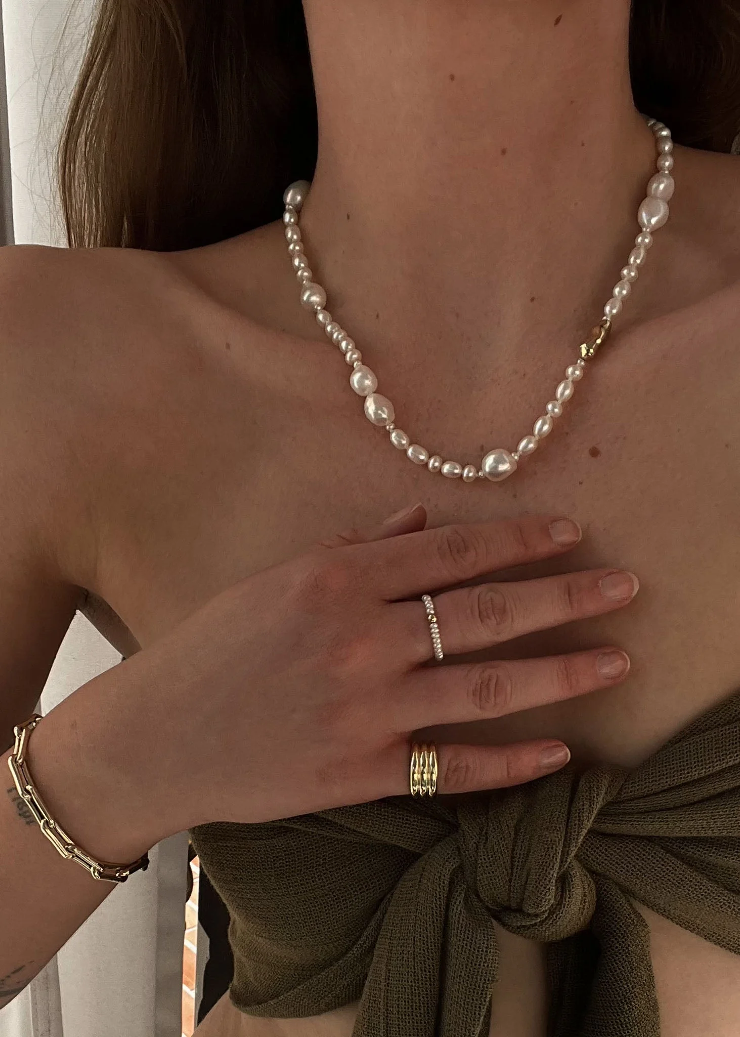 Kinn - Françoise Layered Ellipse Hollow Ring - Image 10