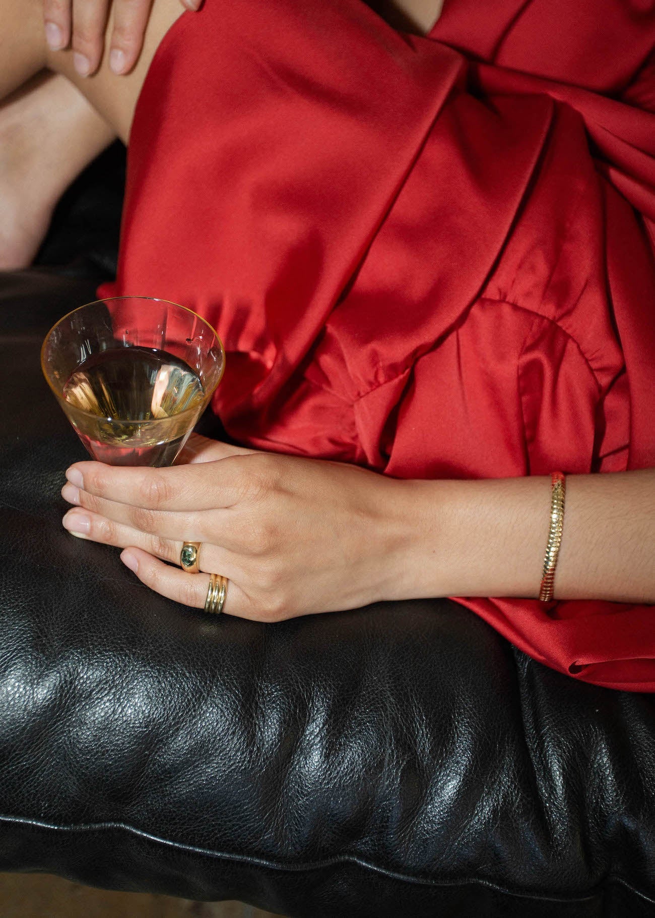 Kinn - Françoise Layered Ellipse Non - Hollow Ring - Image 8