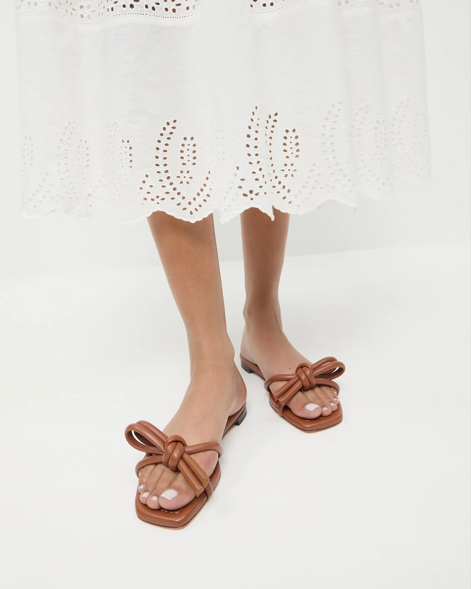 Loeffler Randall - Hadley Timber Leather Bow Sandal - Image 2