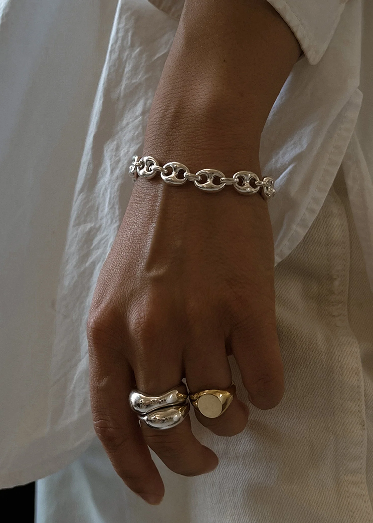 Kinn - Hera Sculptural Ring Stack Silver - Image 6