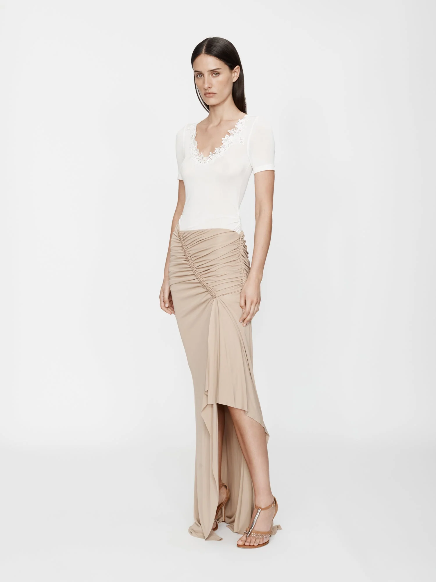 Christopher Esber - Hibiscus Embroidered Rib Tee - Image 2