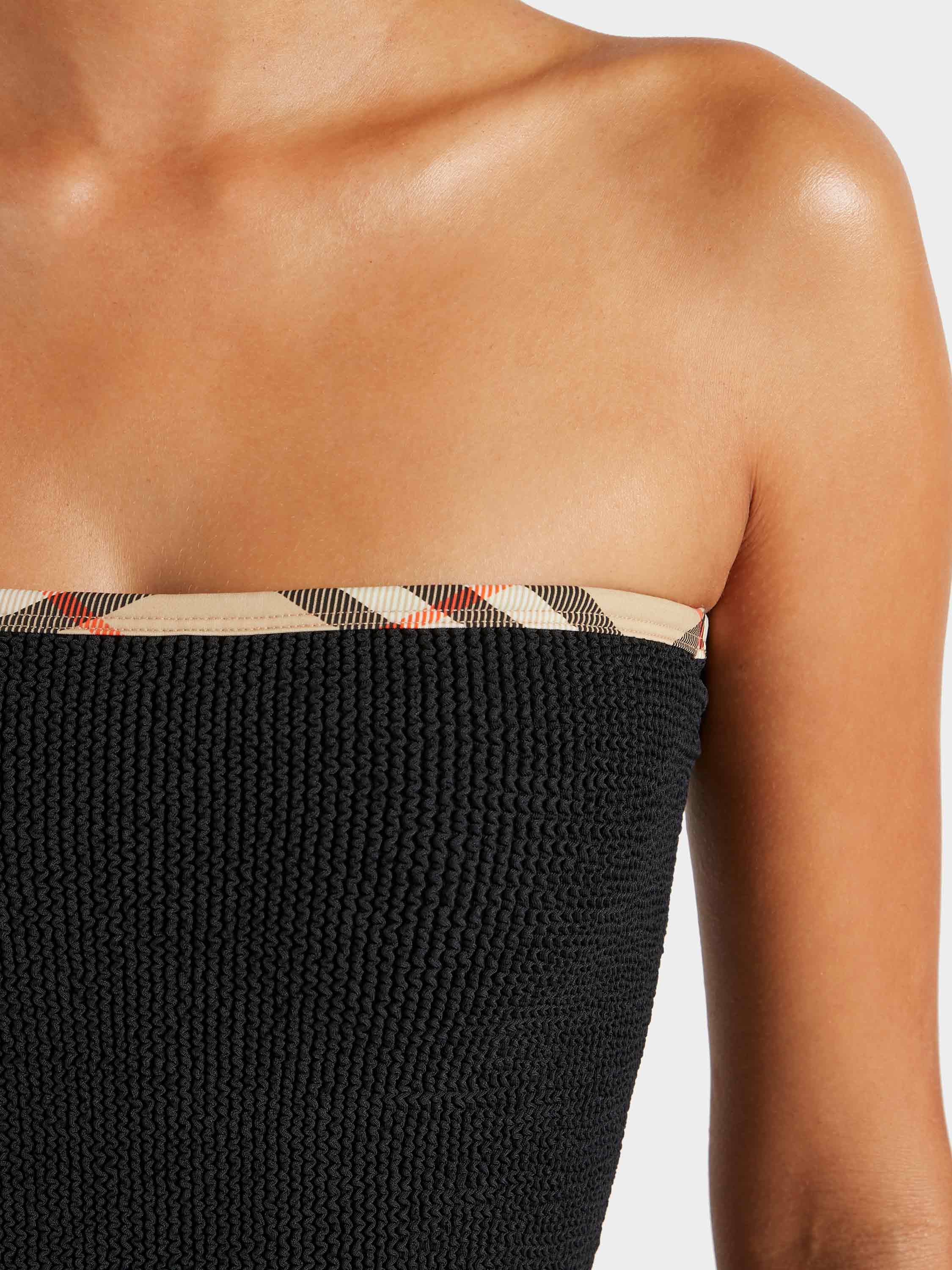 Hunza G x Burberry - Burberry x Hunza G Devyn Skirt/Top - Black/Check - Image 5