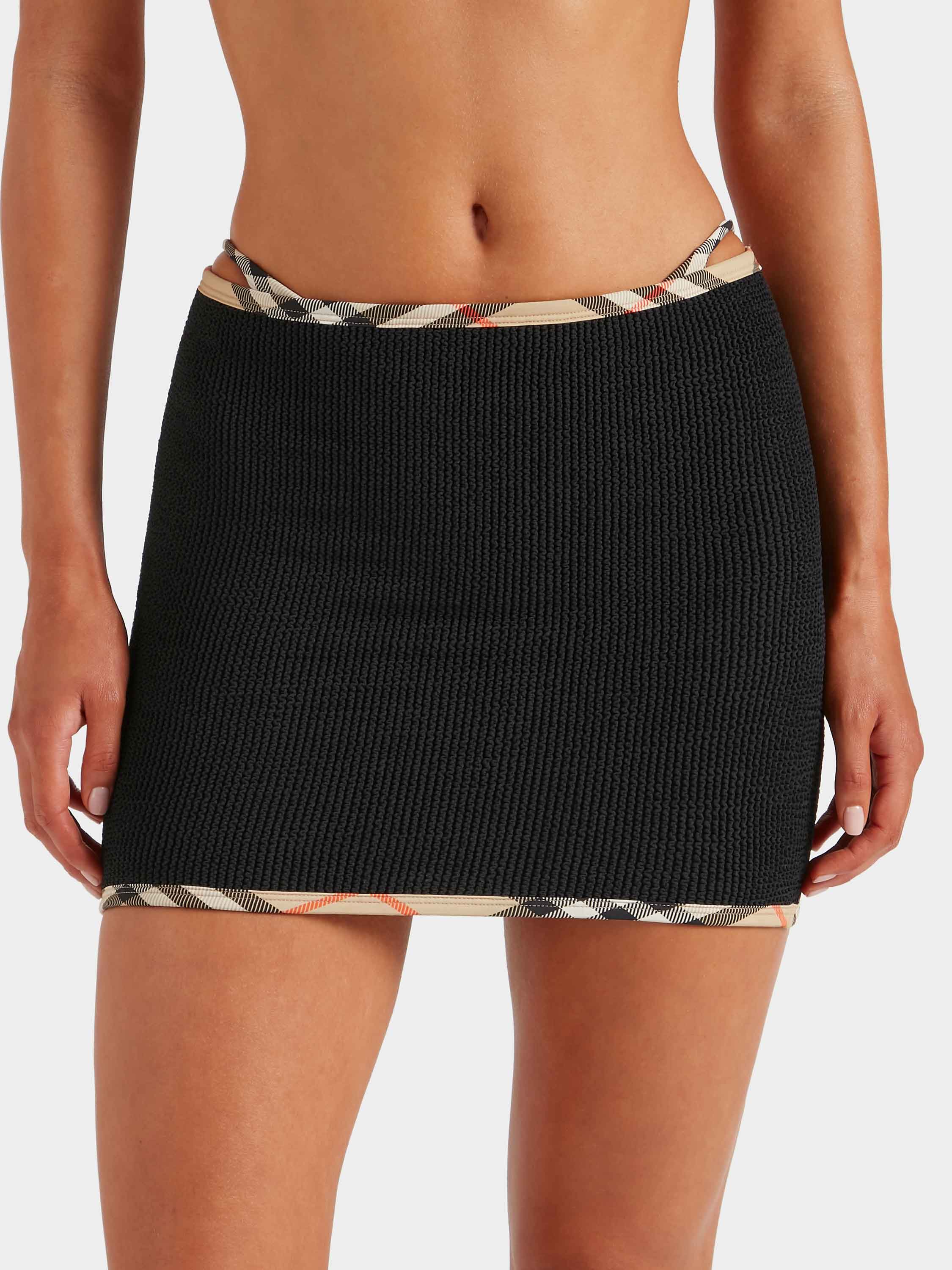 Hunza G x Burberry - Burberry x Hunza G Devyn Skirt/Top - Black/Check - Image 6