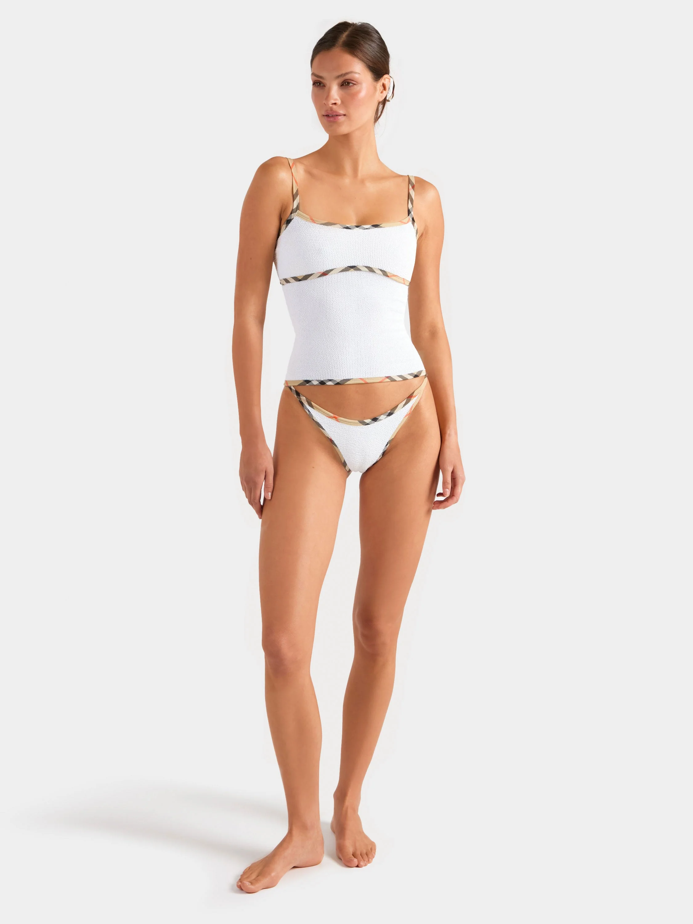 Hunza G x Burberry - Burberry x Hunza G Devyn Skirt/Top - White/Check - Image 10