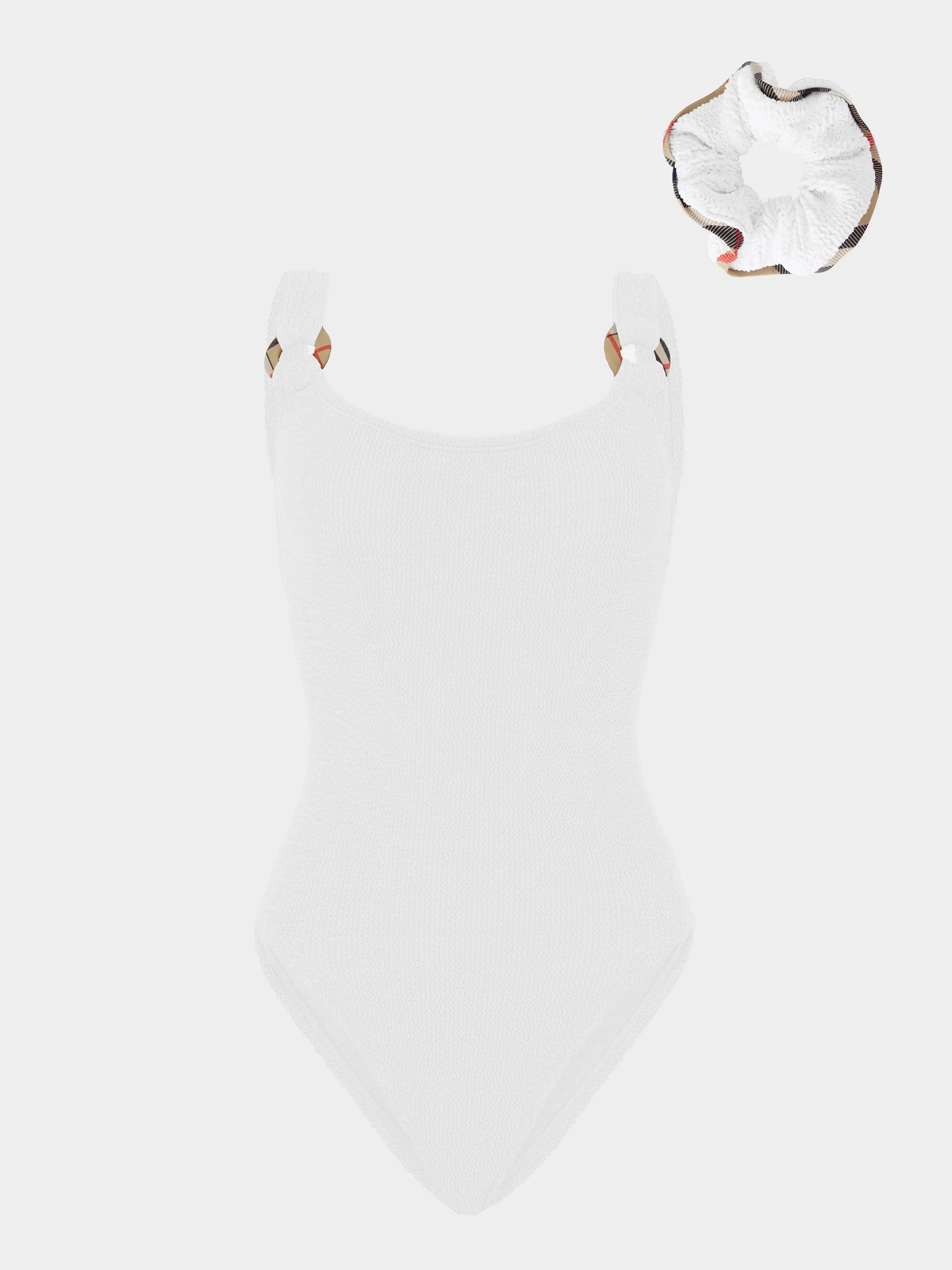 Hunza G x Burberry - Burberry x Hunza G Domino Swim - White/Check - Image 2
