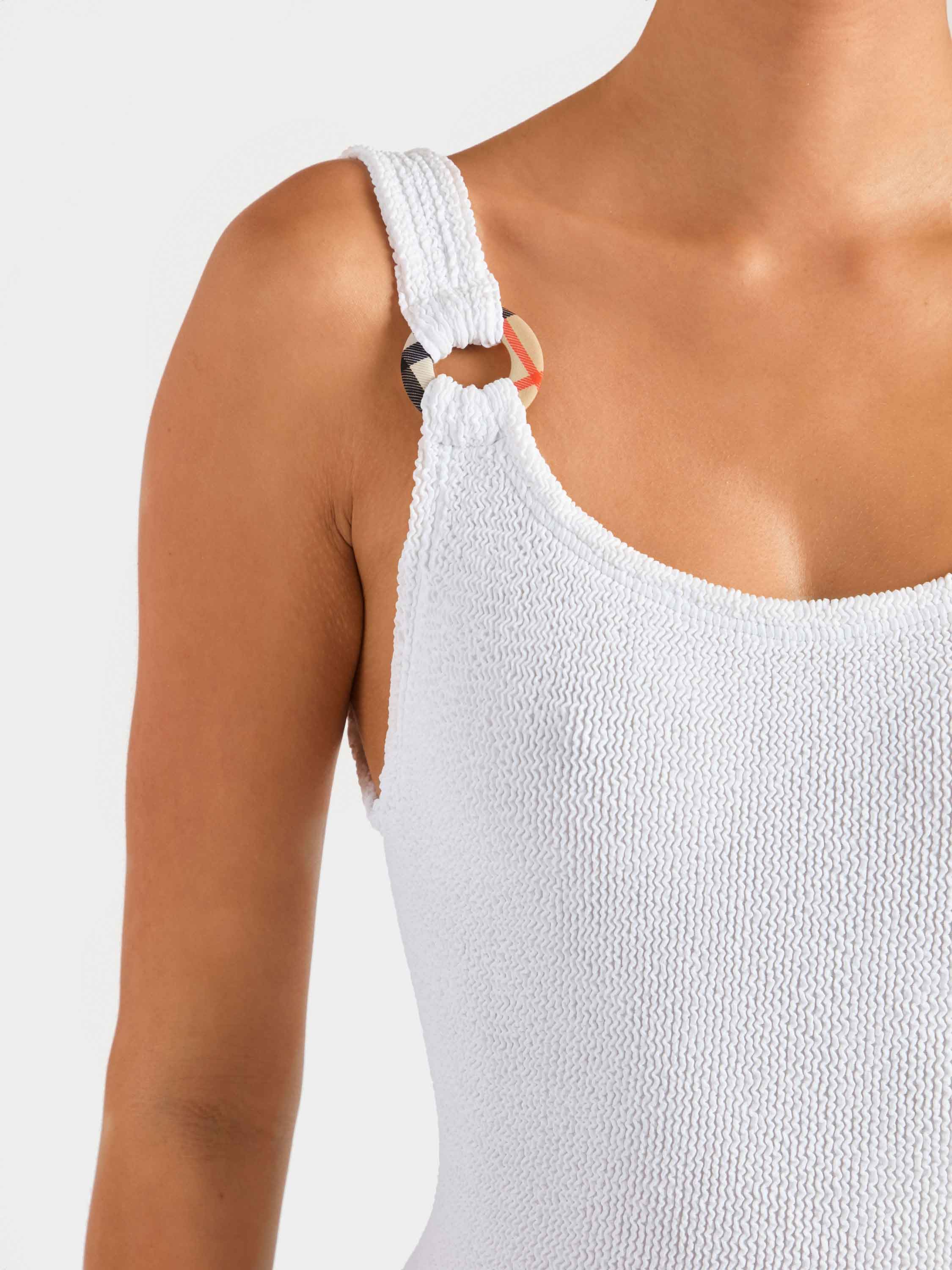 Hunza G x Burberry - Burberry x Hunza G Domino Swim - White/Check - Image 5