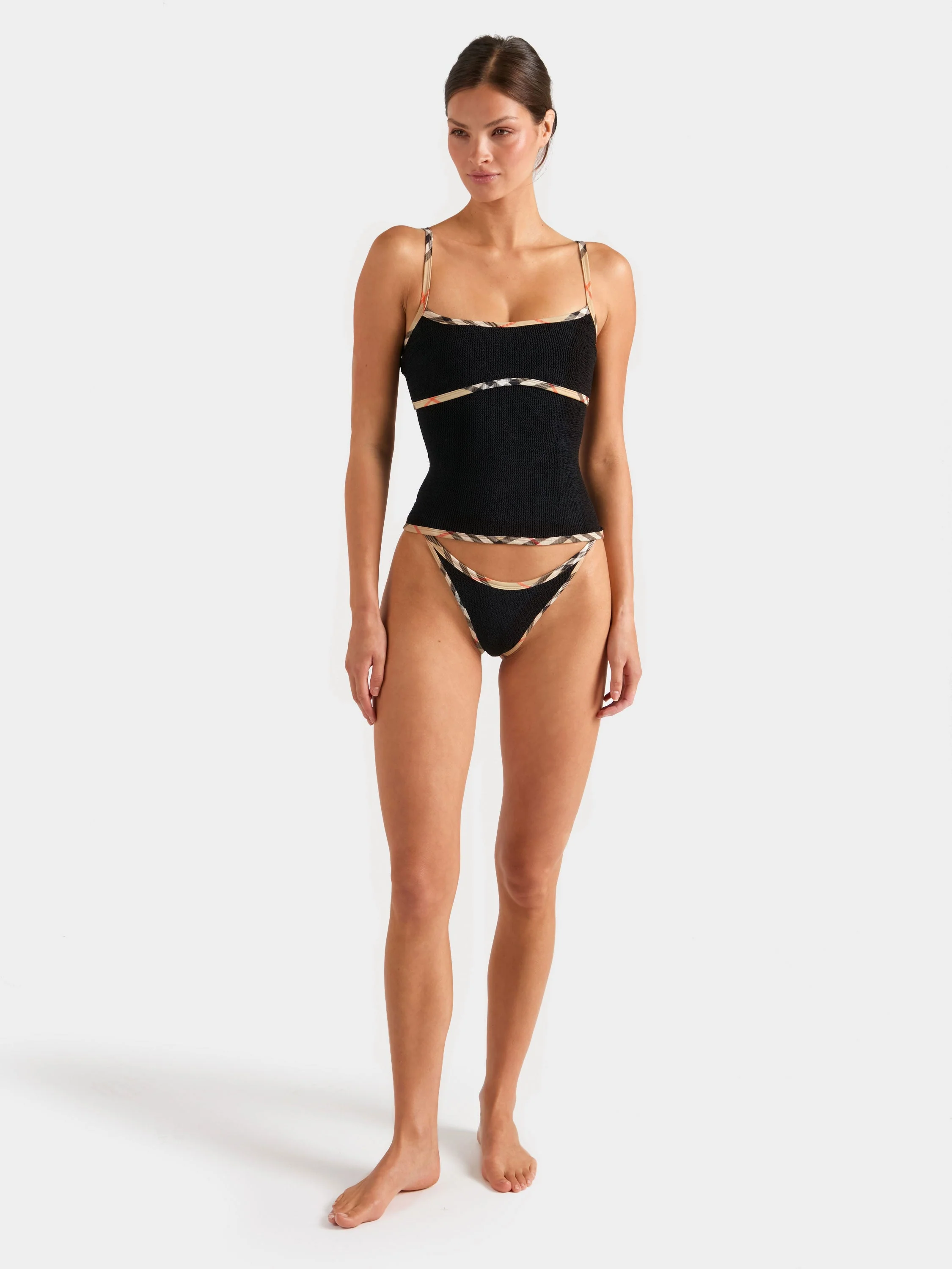 Hunza G x Burberry - Burberry x Hunza G Tyler Bikini - Black/Check - Image 8
