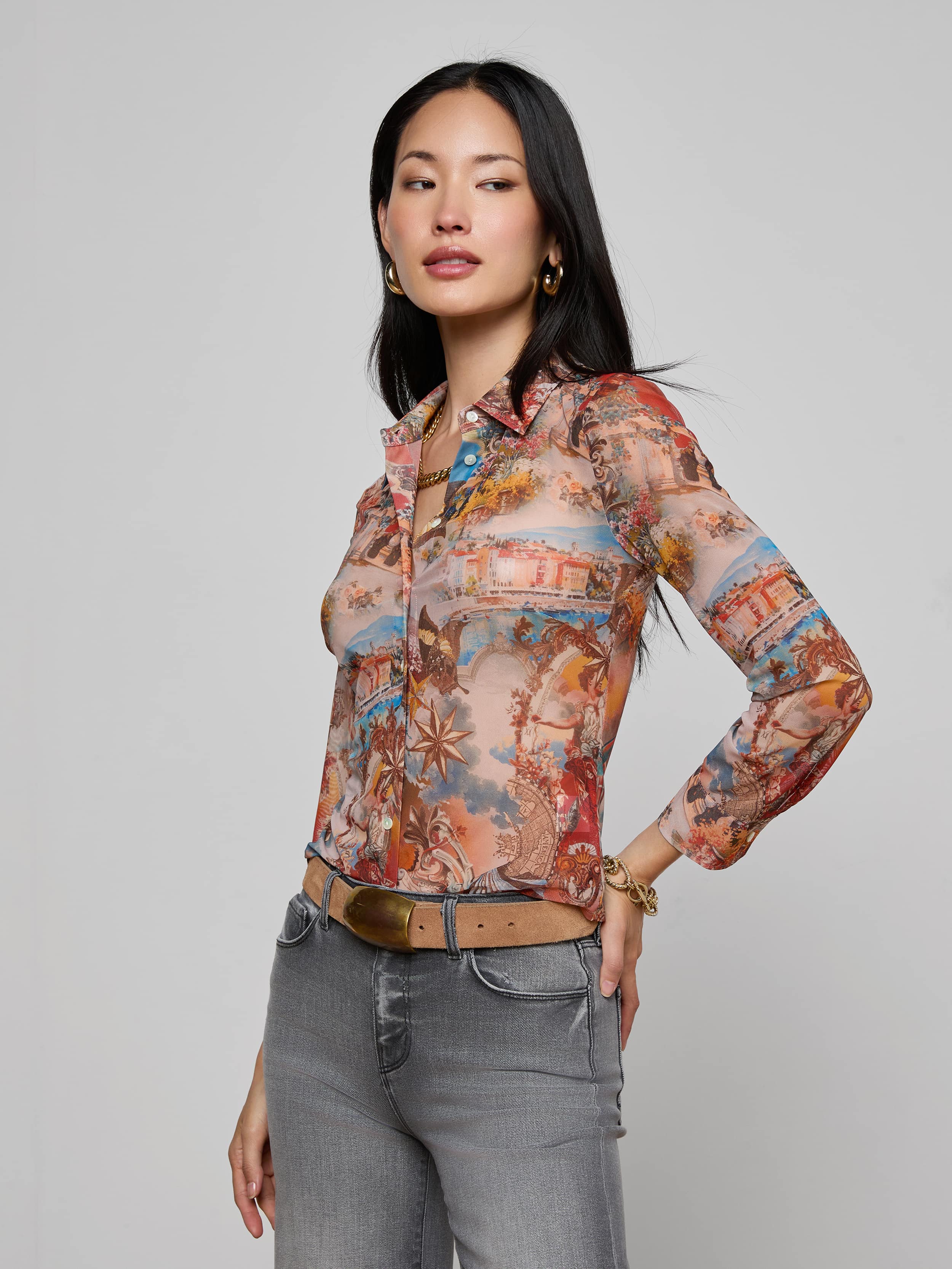 L'AGENCE - Indiana Mesh Blouse - Image 2