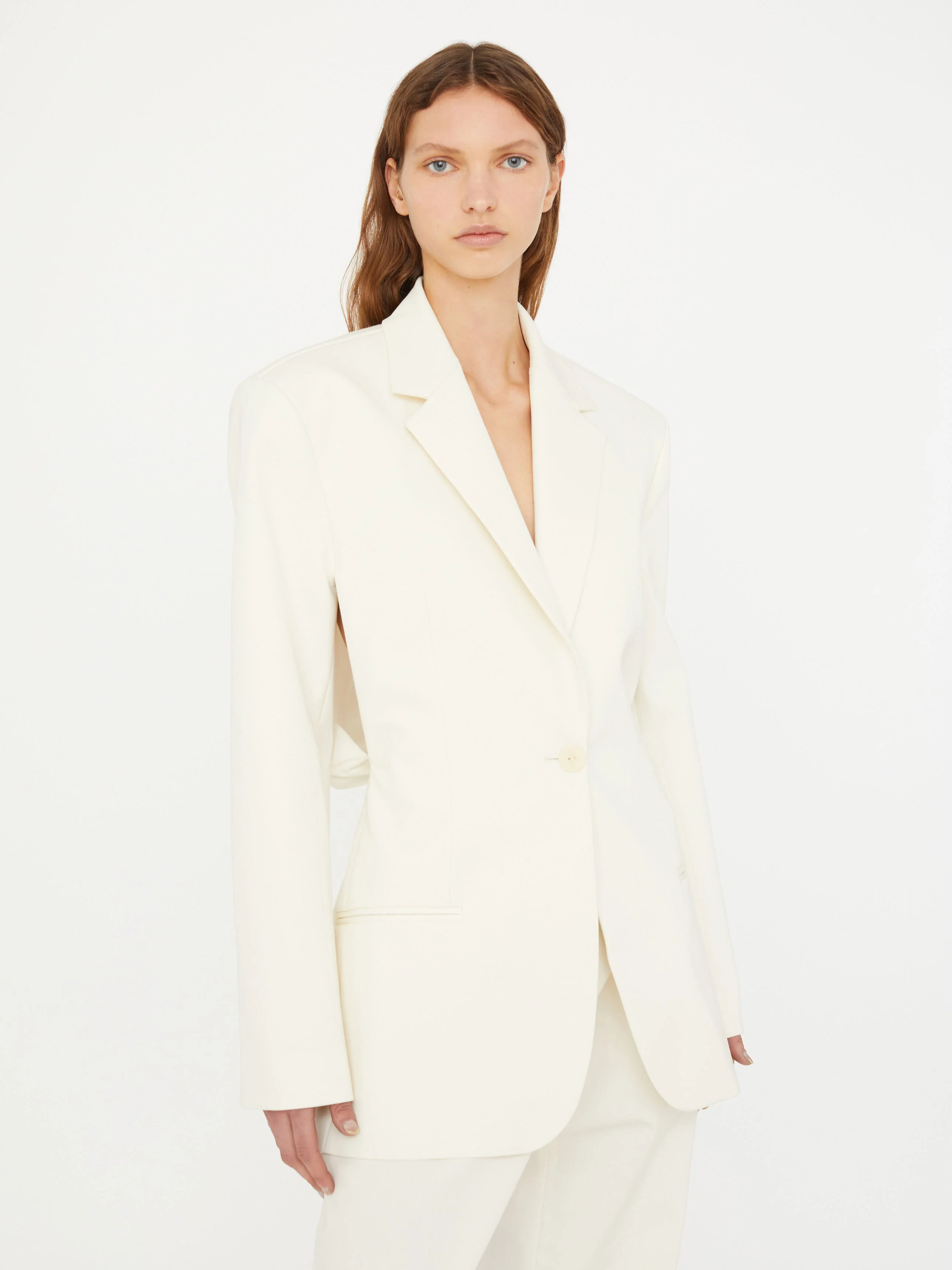 Christopher Esber - Intimate Bow Back Twill Blazer - Image 4