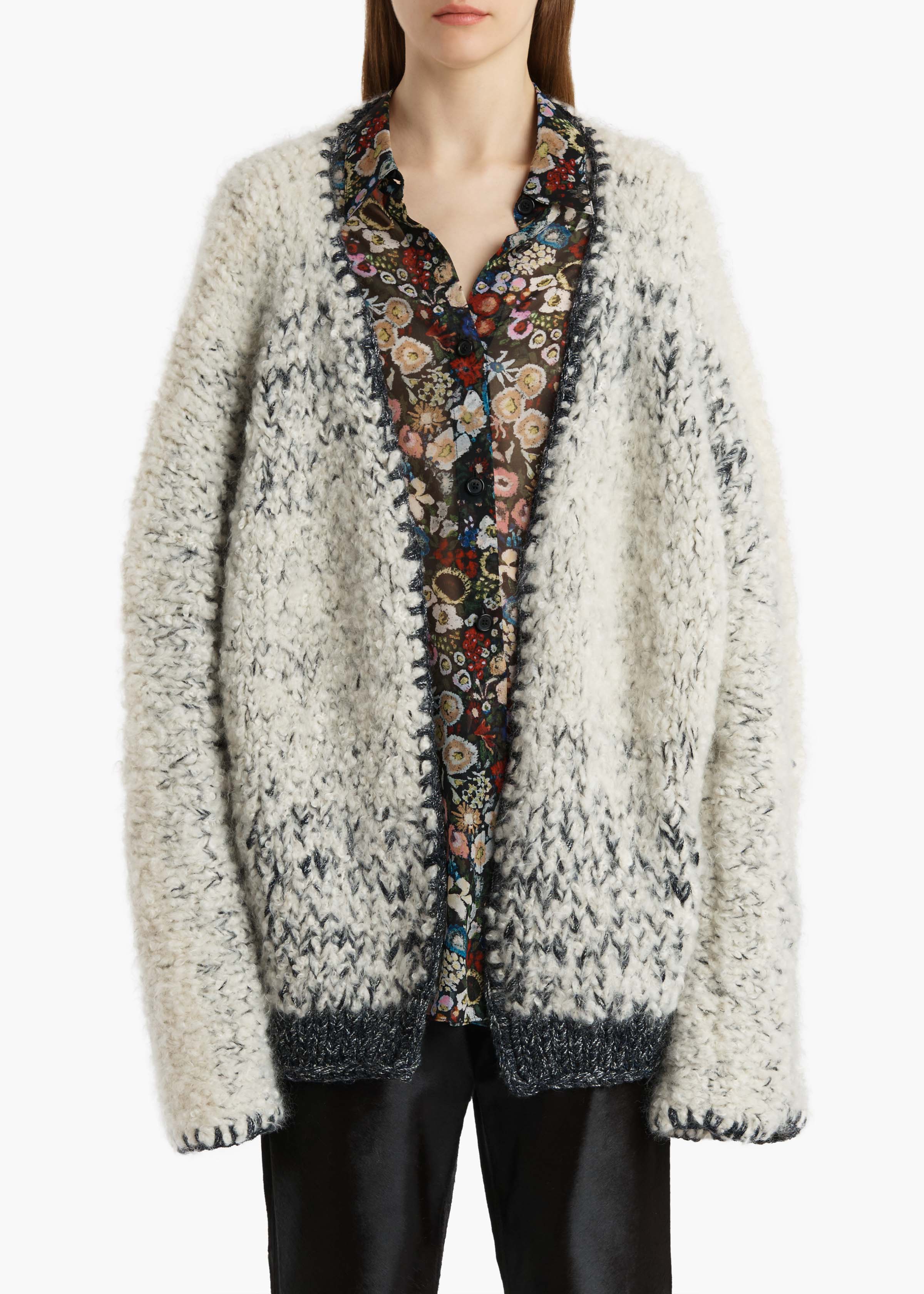 Khaite - Jack Cardigan in Black and Glaze - Image 3