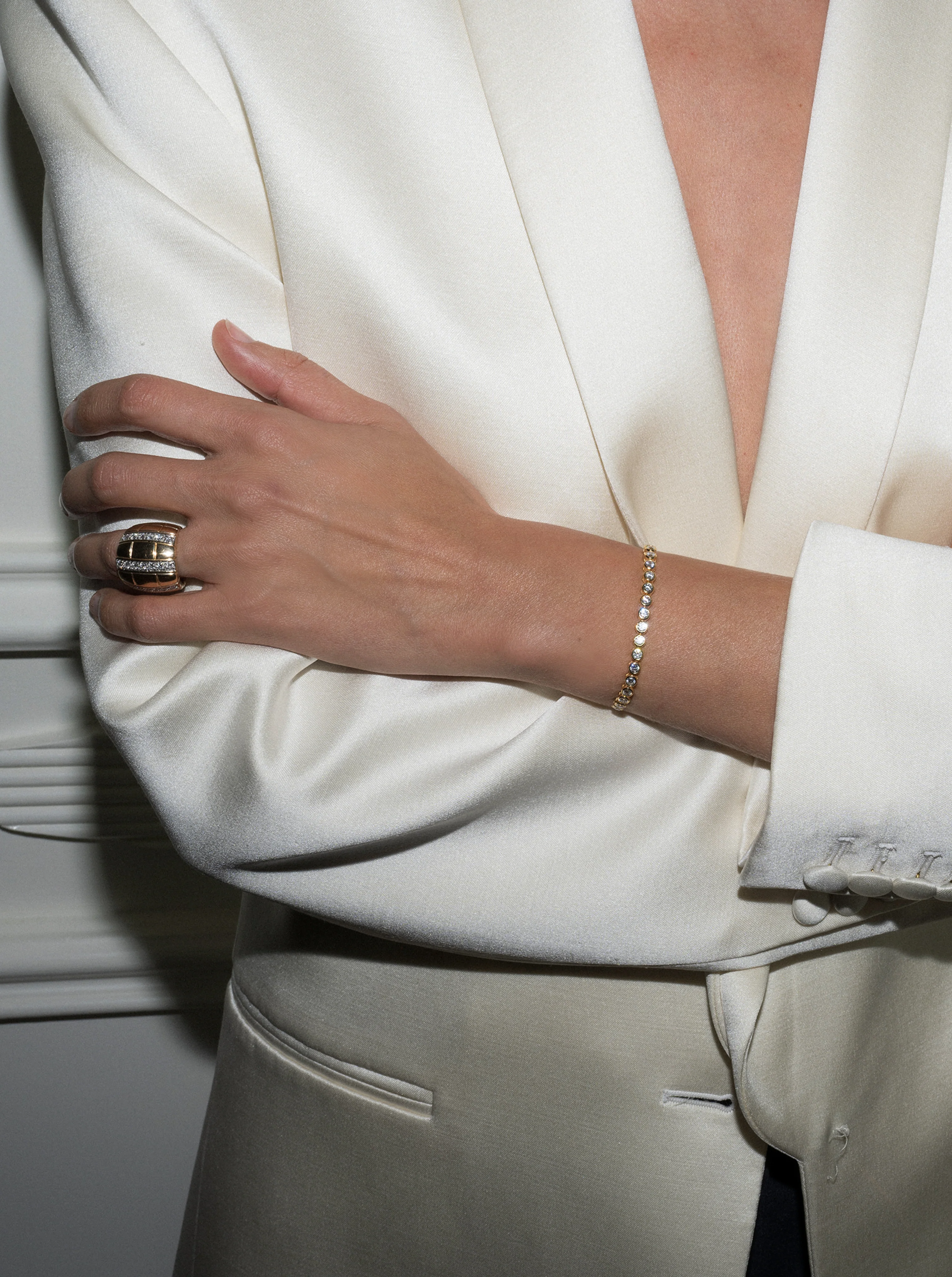 Dorsey - JAMES BEZEL RIVIÈRE BRACELET IN LAB WHITE SAPPHIRE - Image 3