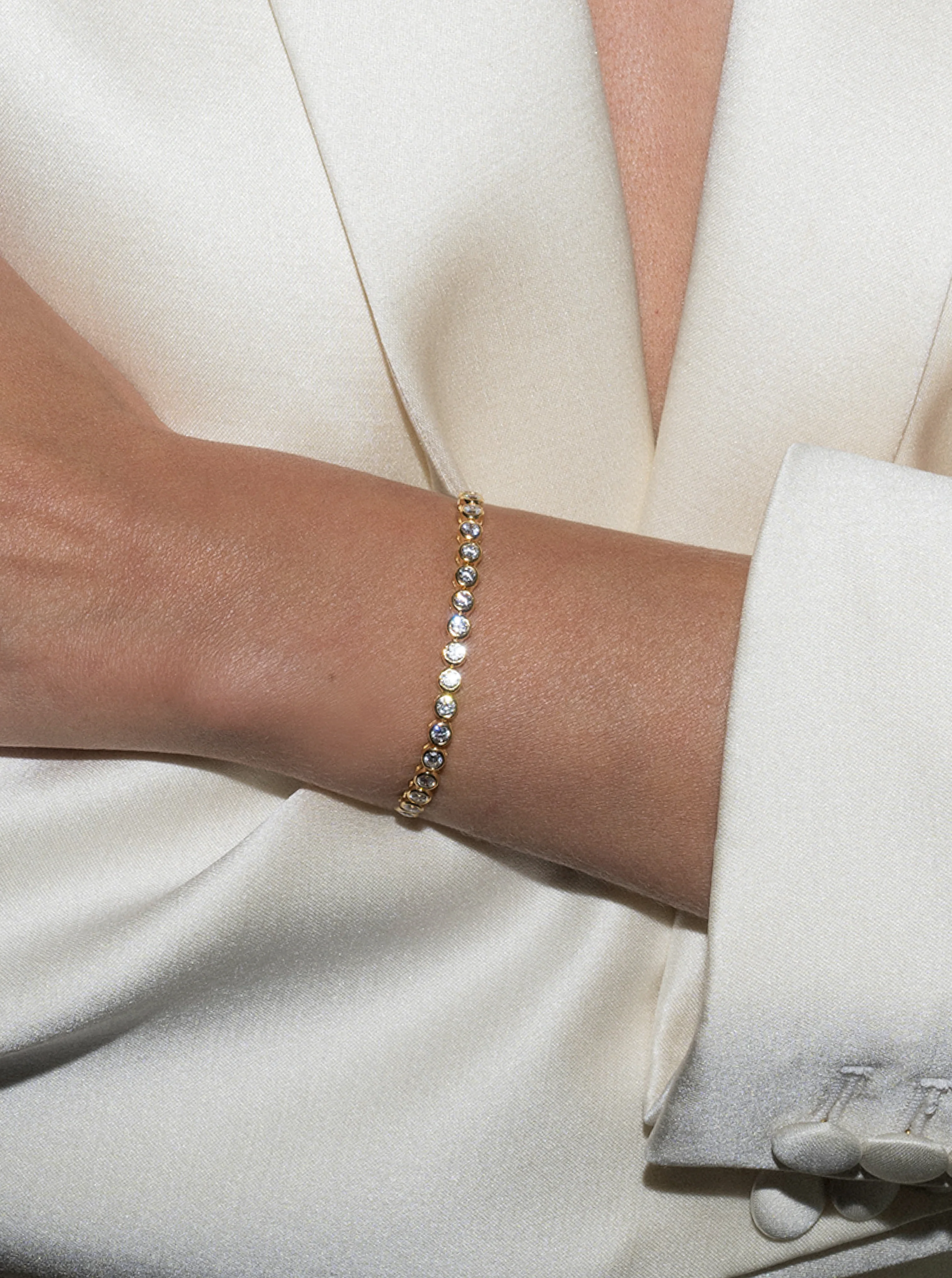 Dorsey - JAMES BEZEL RIVIÈRE BRACELET IN LAB WHITE SAPPHIRE - Image 4