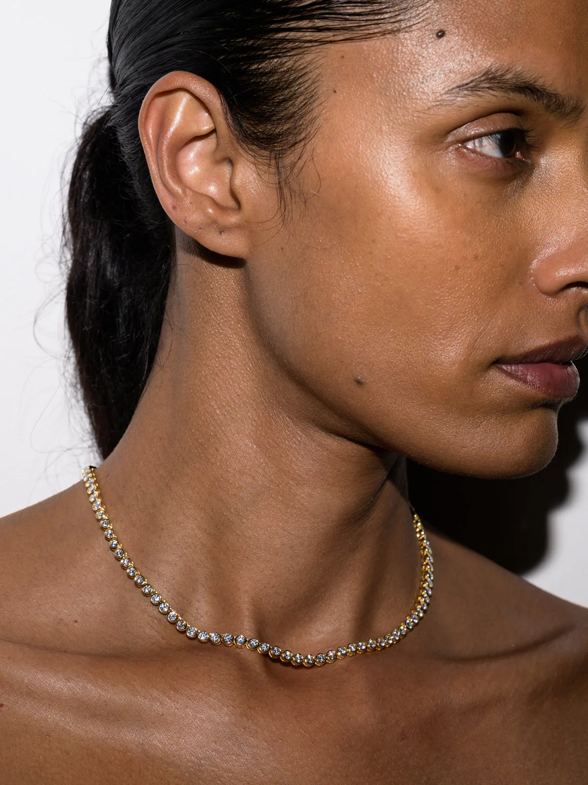 Dorsey - JAMES BEZEL RIVIÈRE NECKLACE IN MOISSANITE - Image 4