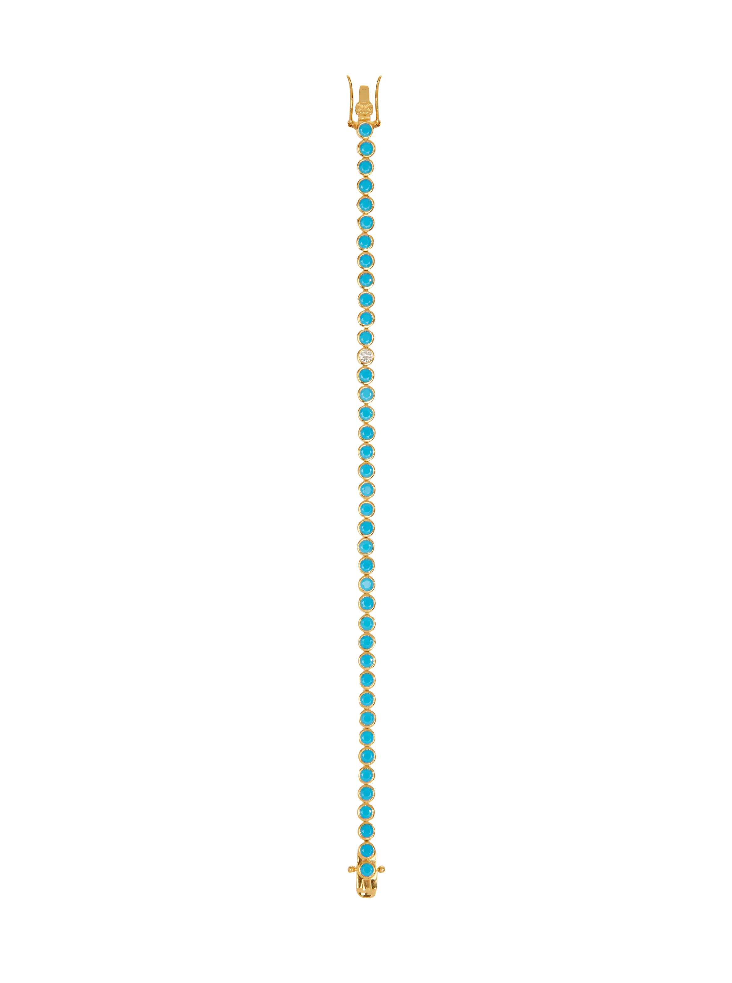 Dorsey - JAMES BEZEL RIVIÈRE BRACELET IN NANO TURQUOISE AND LAB DIAMOND
