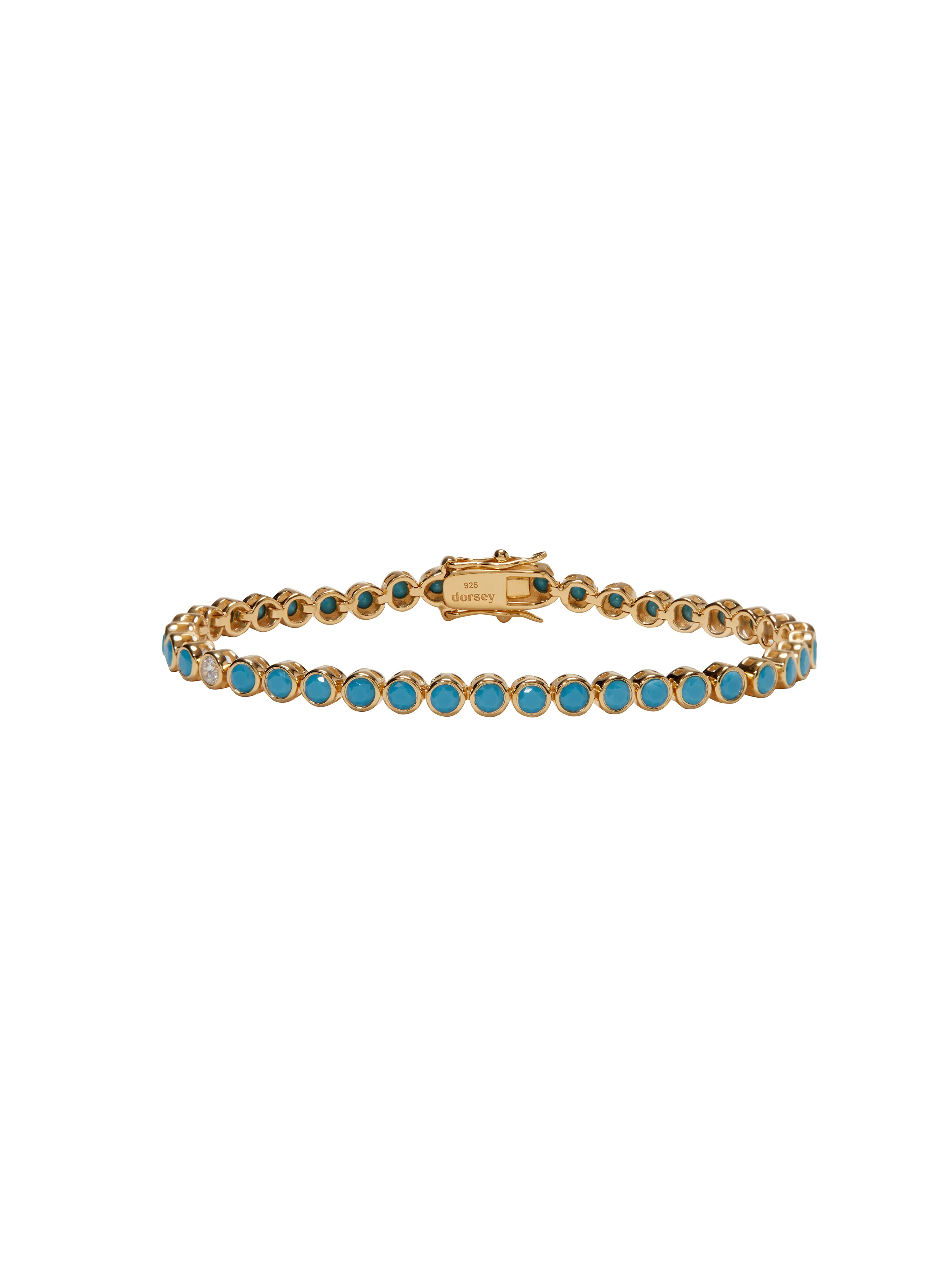 Dorsey - JAMES BEZEL RIVIÈRE BRACELET IN NANO TURQUOISE AND LAB DIAMOND - Image 2