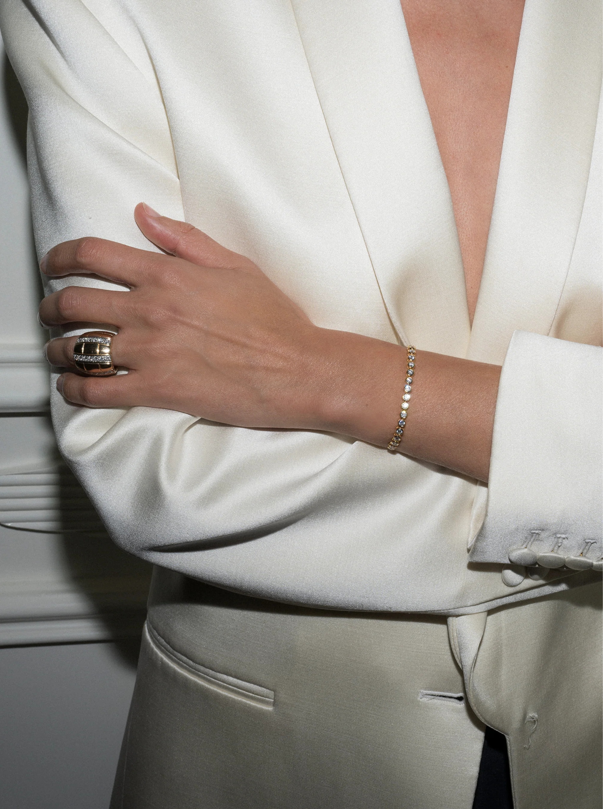 Dorsey - JAMES BEZEL RIVIÈRE BRACELET IN NANO TURQUOISE AND LAB DIAMOND - Image 3