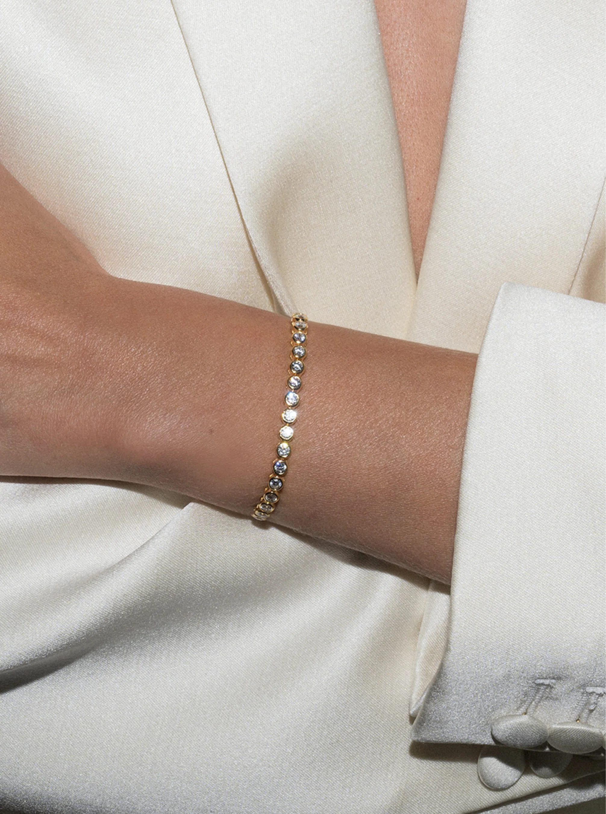 Dorsey - JAMES BEZEL RIVIÈRE BRACELET IN NANO TURQUOISE AND LAB DIAMOND - Image 4
