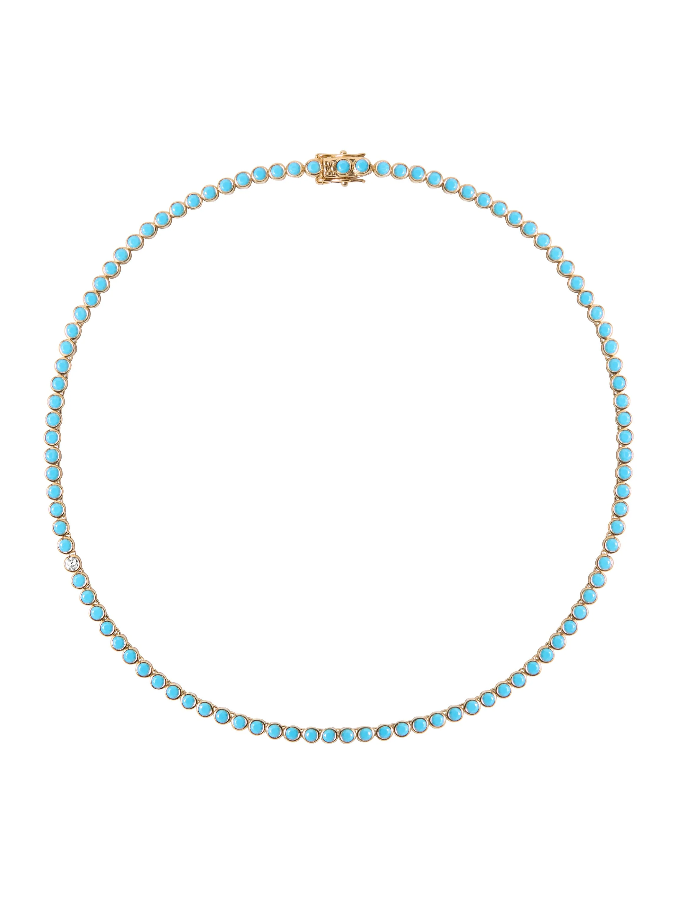Dorsey - JAMES BEZEL RIVIÈRE NECKLACE IN NANO TURQUOISE AND LAB DIAMOND