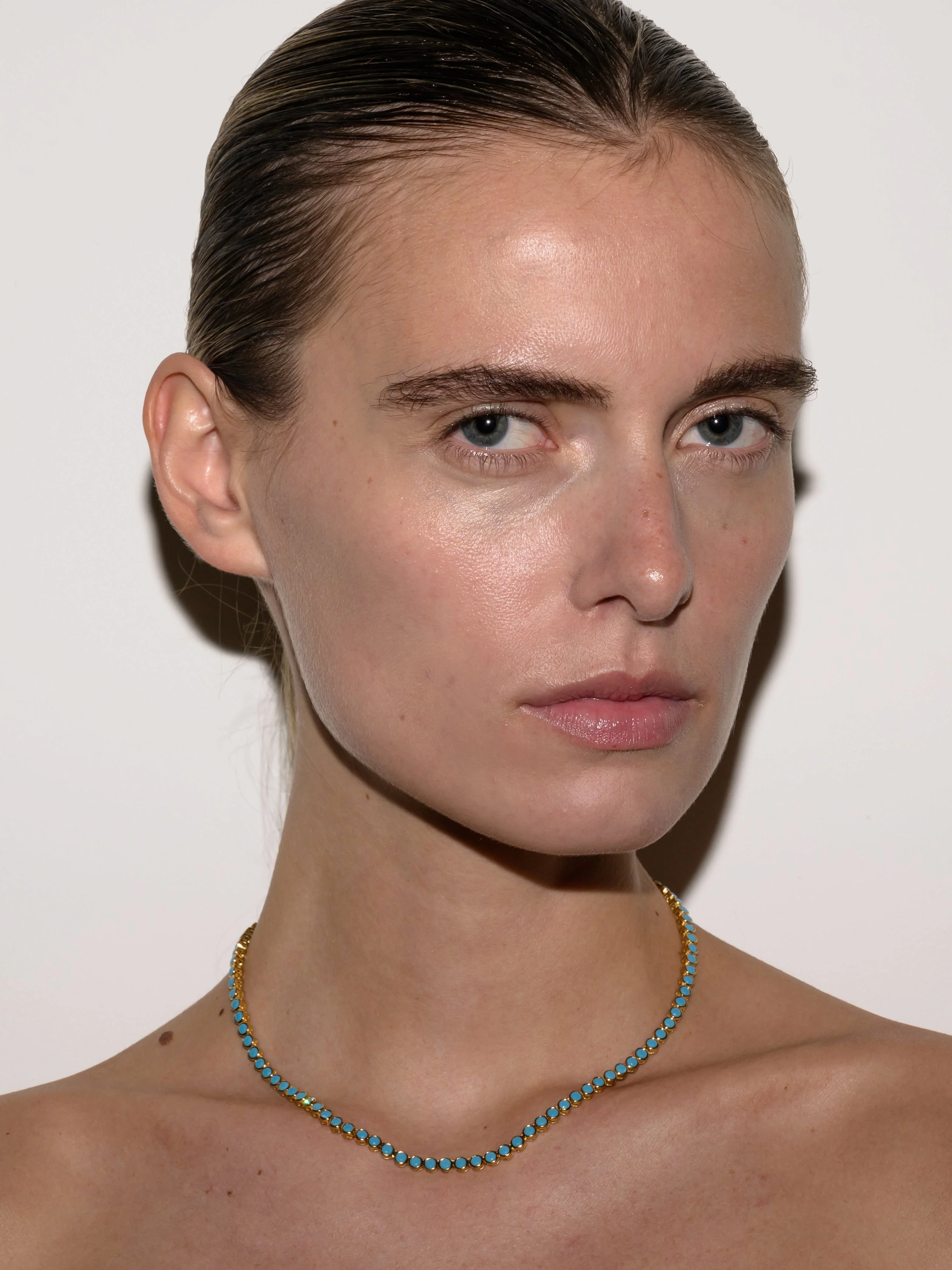 Dorsey - JAMES BEZEL RIVIÈRE NECKLACE IN NANO TURQUOISE AND LAB DIAMOND - Image 3