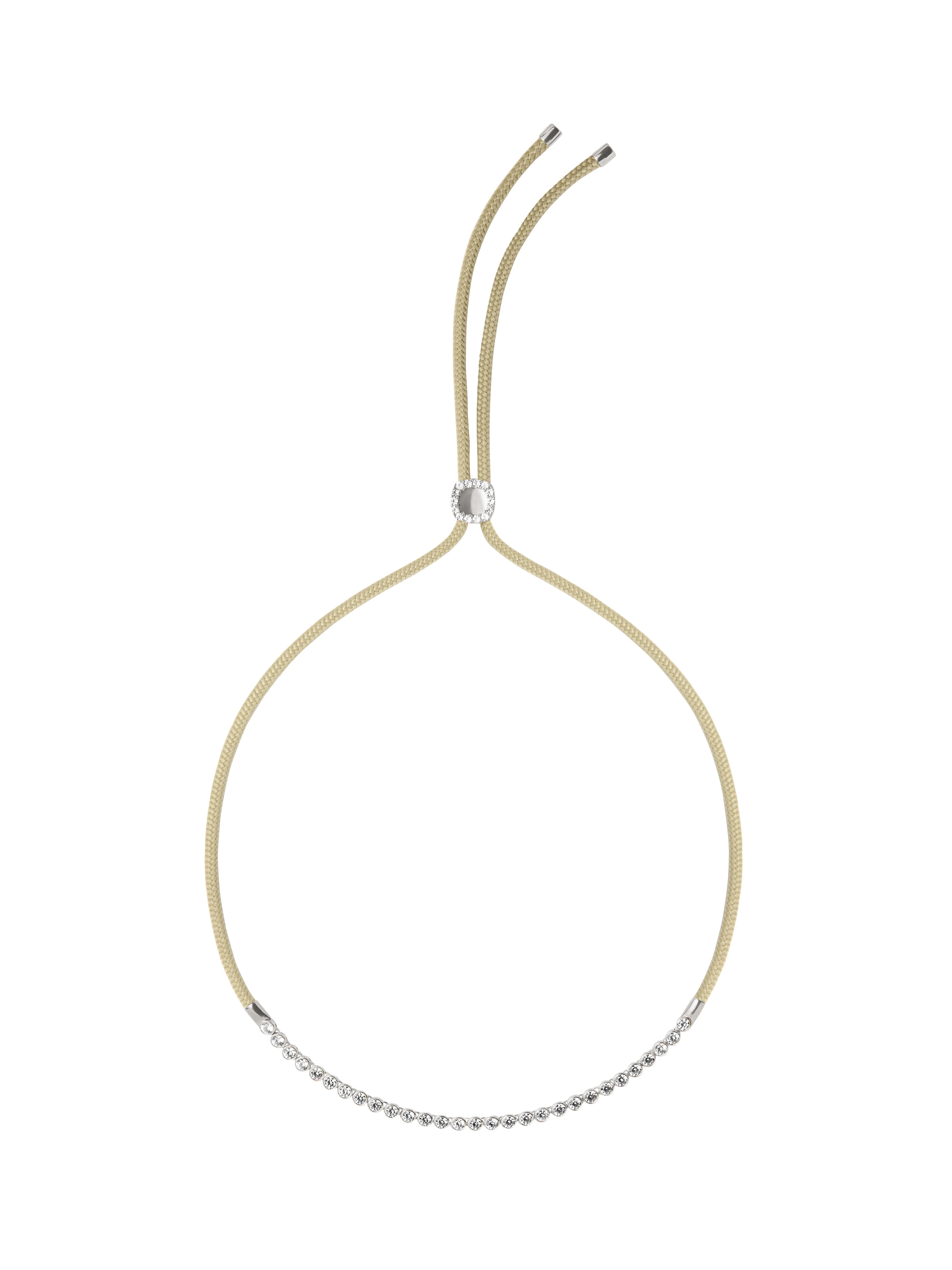 Dorsey - JAMES BEZEL LAB DIAMOND KHAKI PARACORD NECKLACE, 14K WHITE GOLD