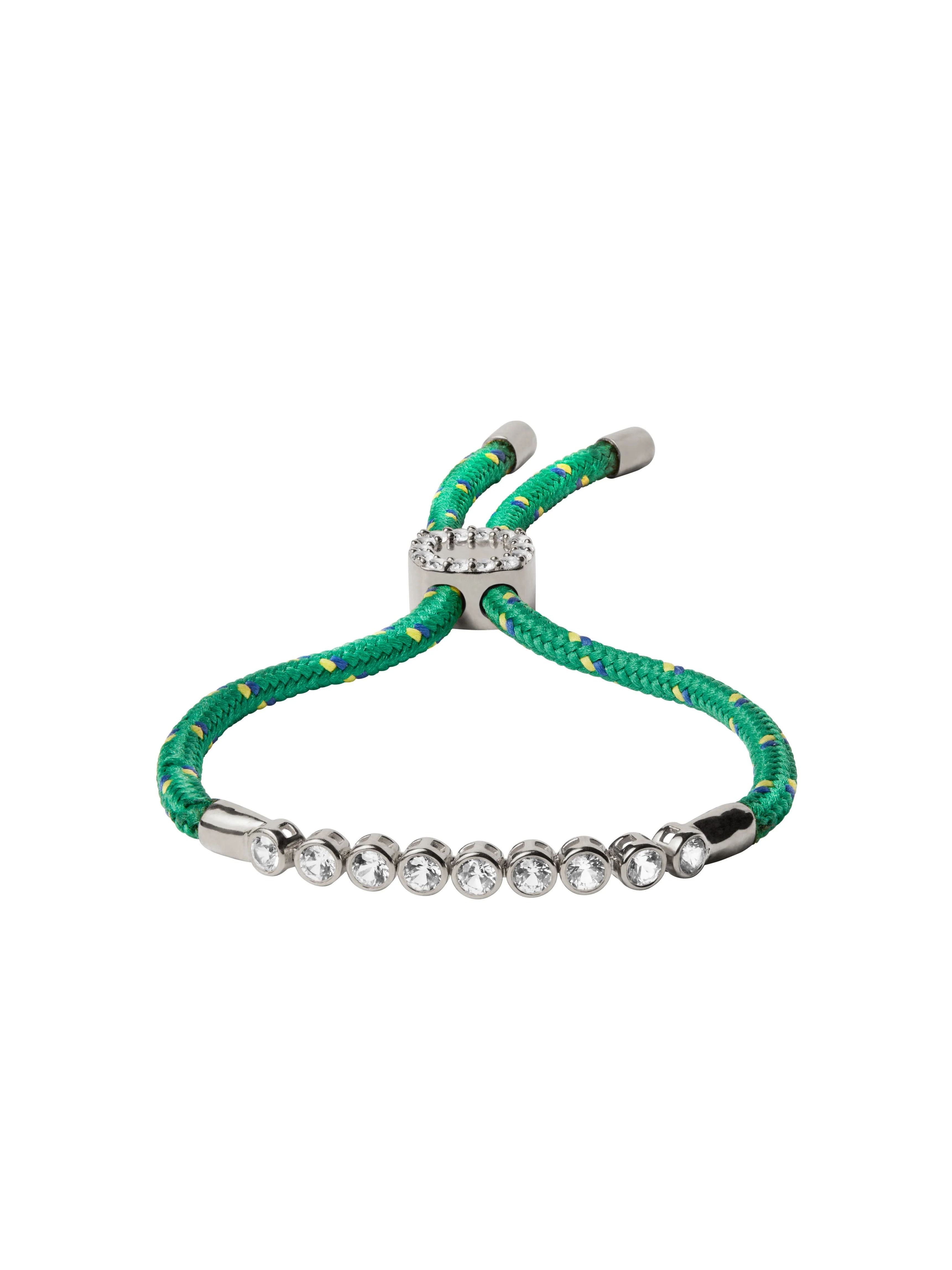 Dorsey - JAMES BEZEL LAB DIAMOND VERT PARACORD BRACELET, 14K WHITE GOLD