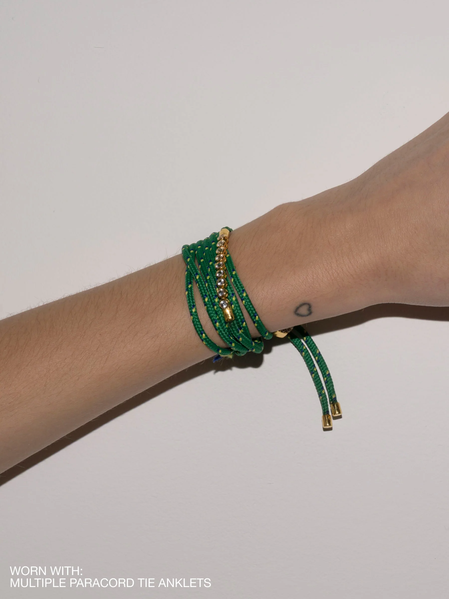 Dorsey - JAMES BEZEL LAB DIAMOND VERT PARACORD BRACELET, 14K WHITE GOLD - Image 5