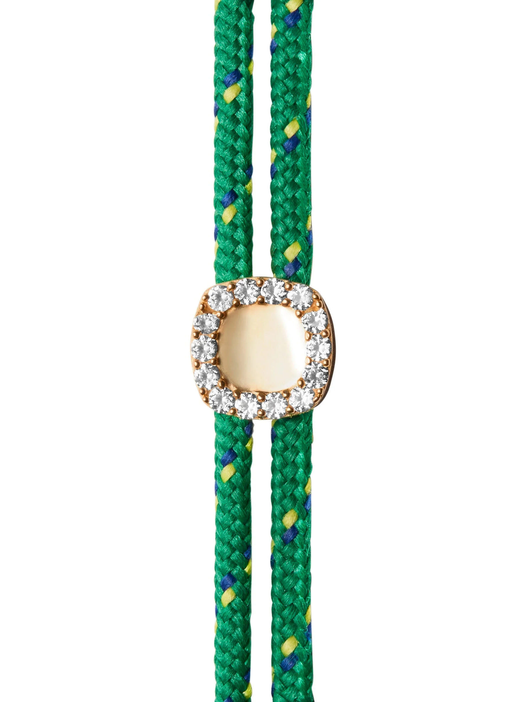 Dorsey - JAMES BEZEL LAB DIAMOND VERT PARACORD BRACELET, 14K YELLOW GOLD - Image 2