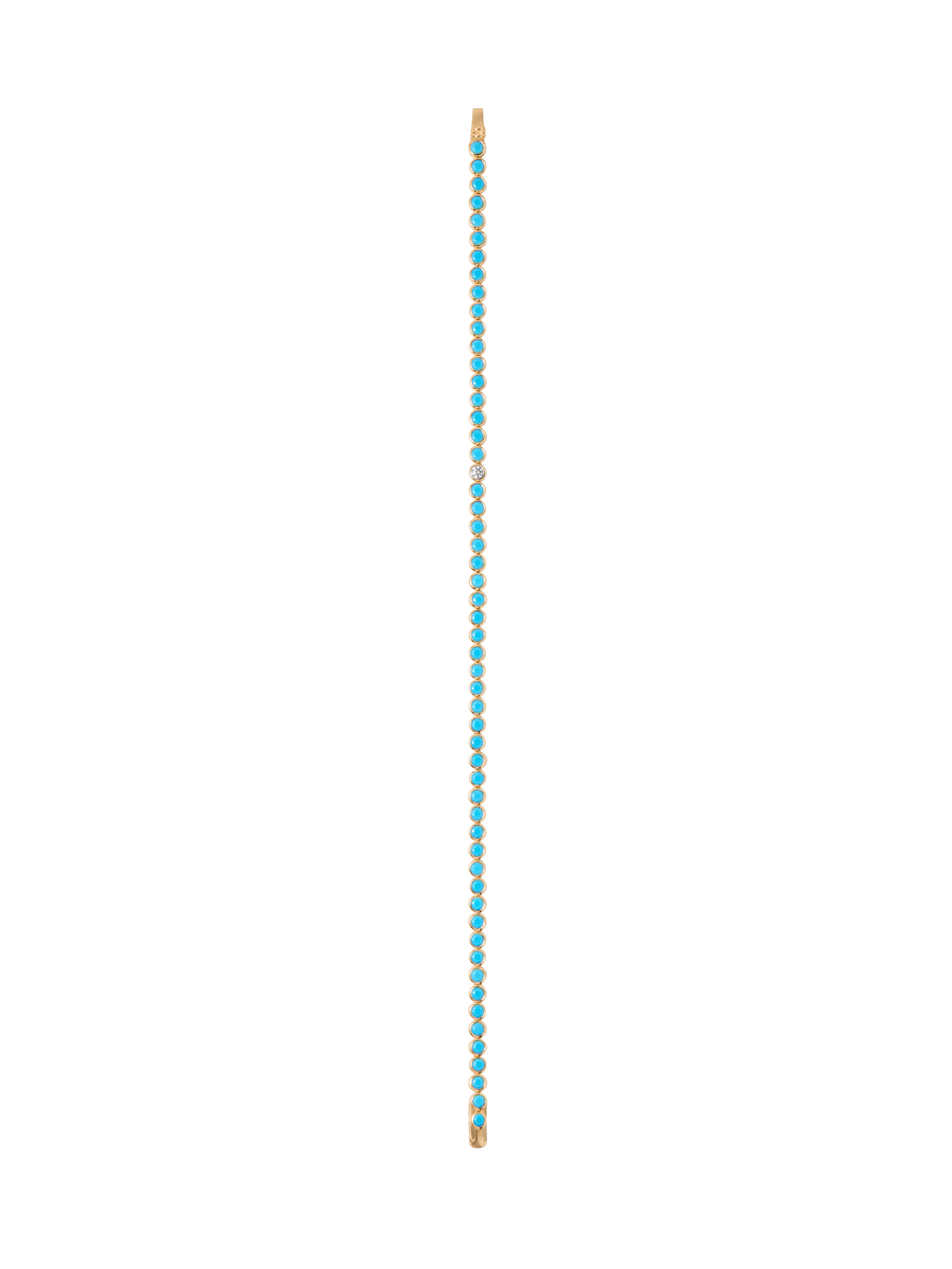 Dorsey - JAMES BEZEL RIVIÈRE ANKLET IN NANO TURQUOISE AND MOISSANITE - Image 2