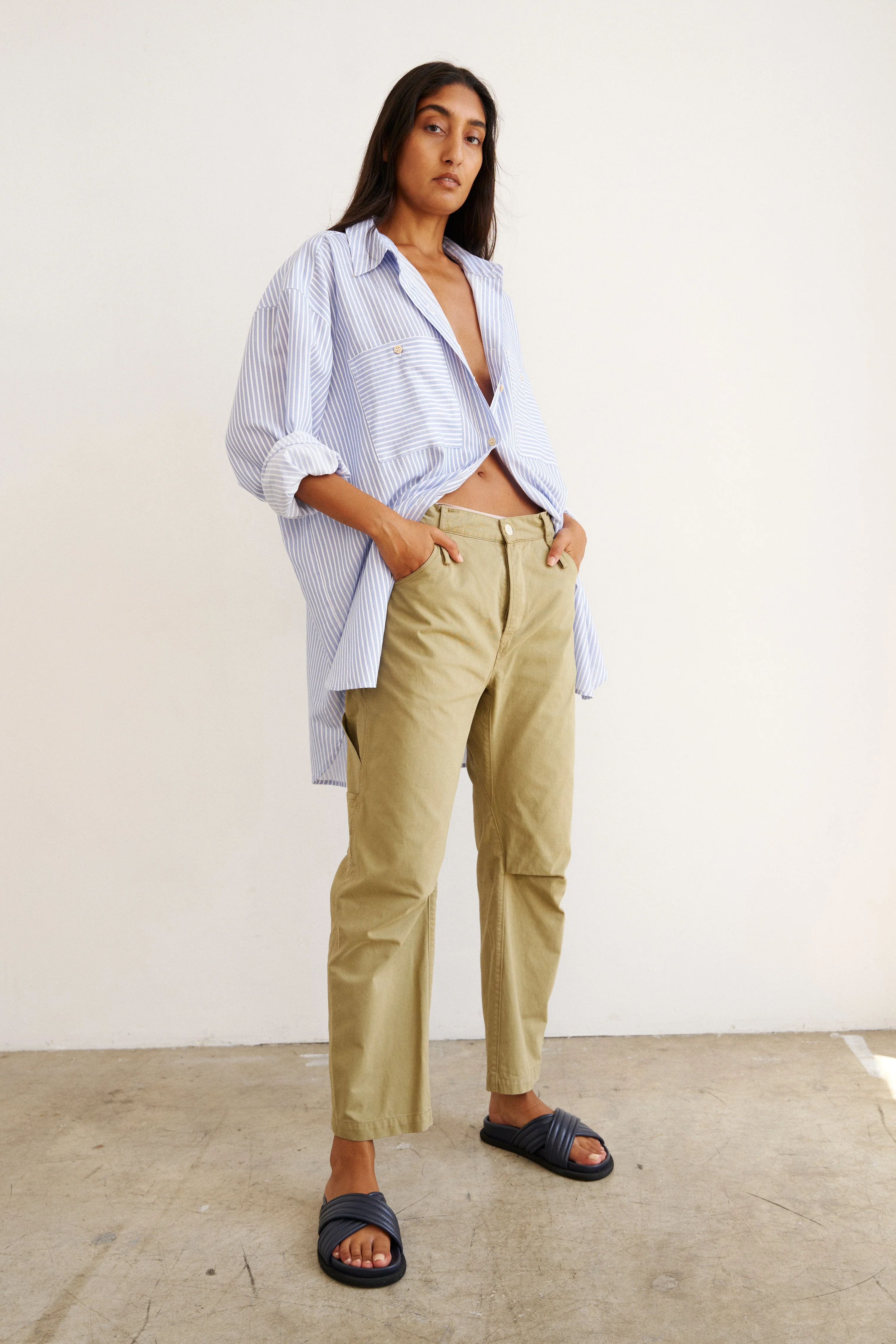 Jamie Haller - The Artist Shirt in Baby Blue Stripe - Image 15
