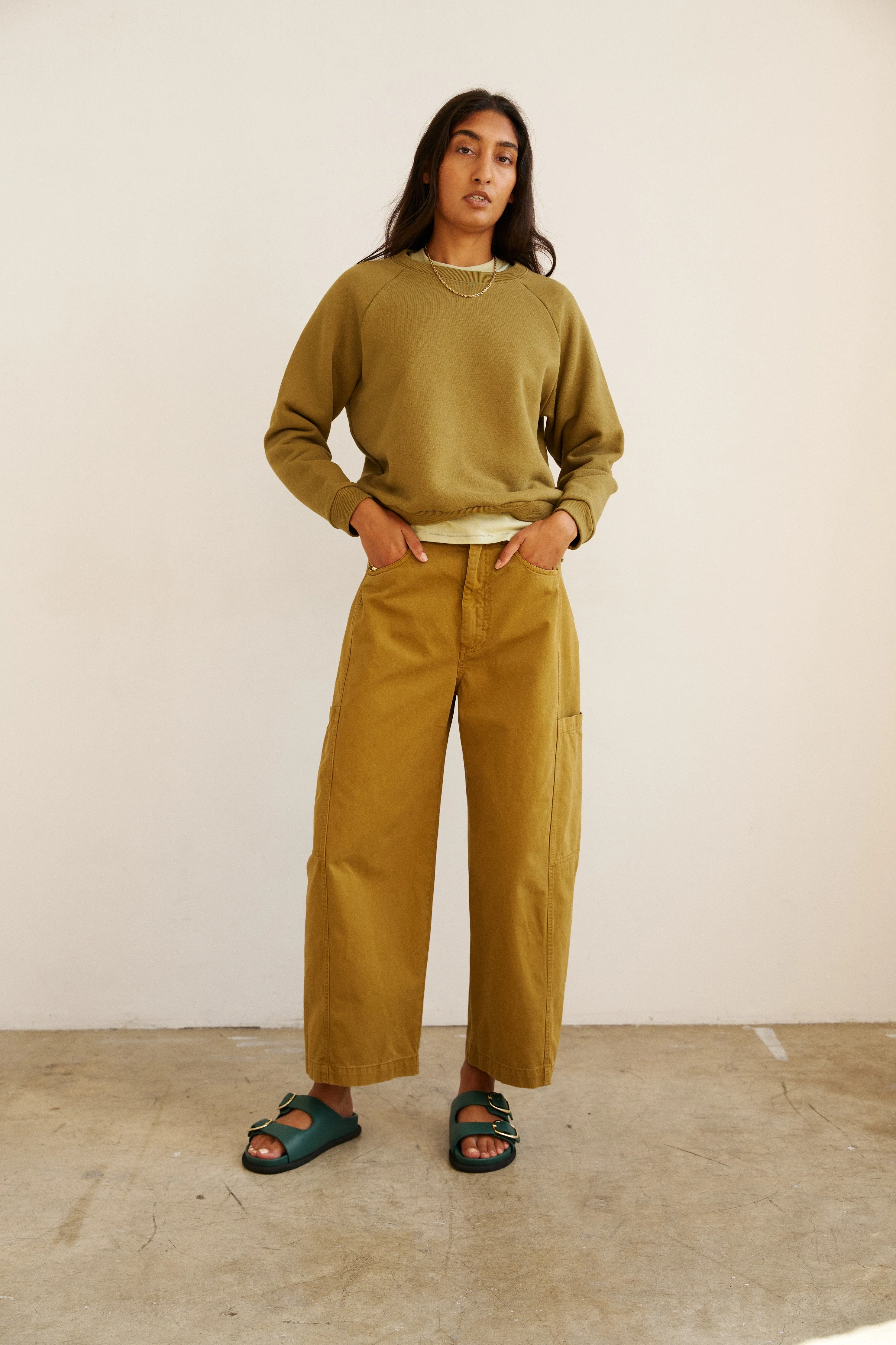 Jamie Haller - The Baggy Painter Crop in Avo - Image 10