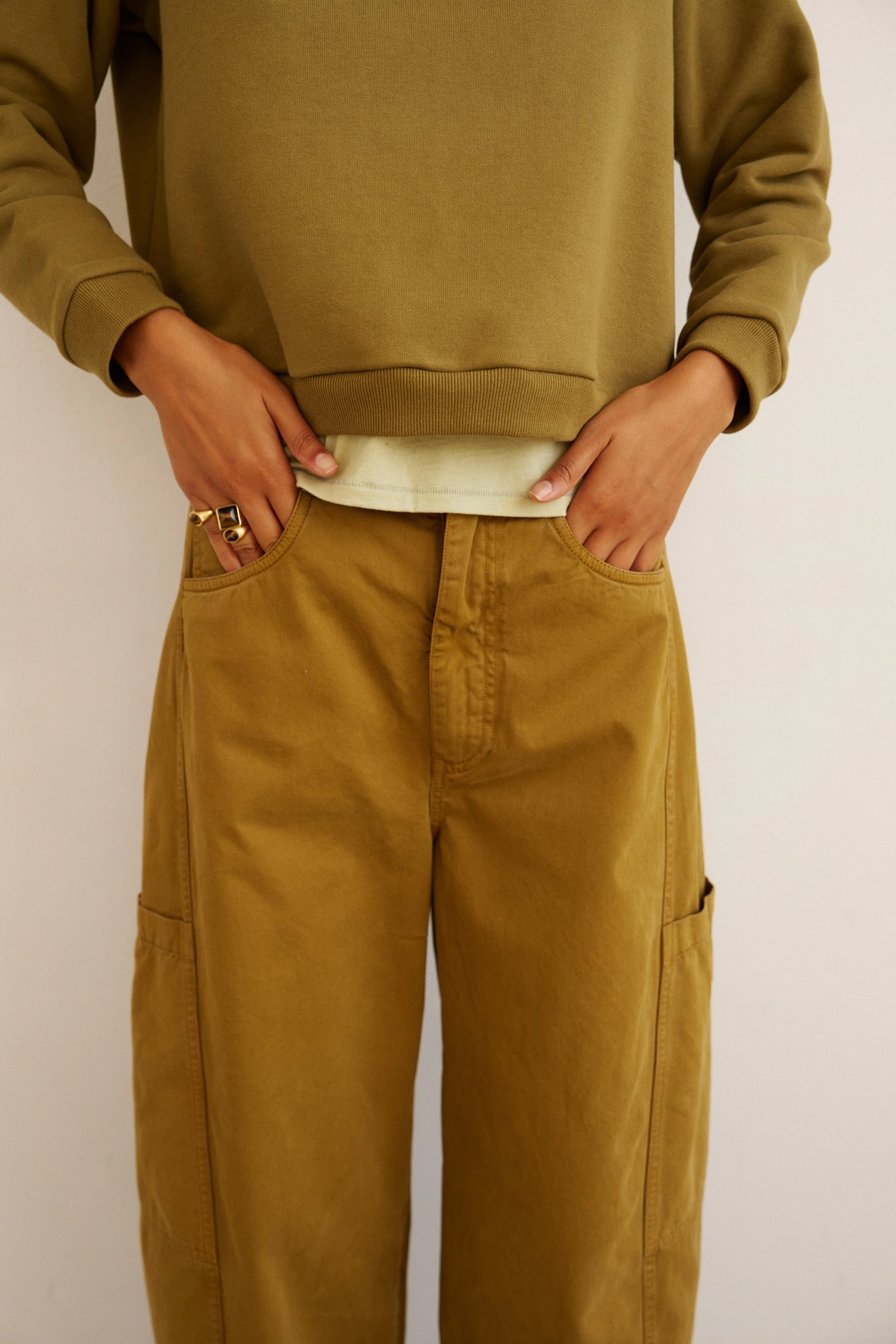 Jamie Haller - The Baggy Painter Crop in Avo - Image 12