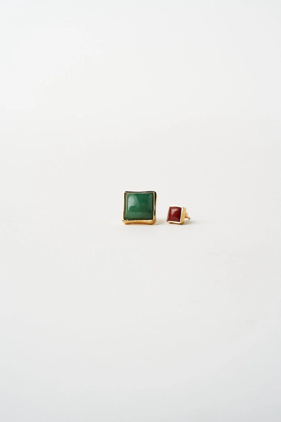 Jamie Haller - The Cufflink Stud Earring - Large in Dark Green Aventurine - Image 8