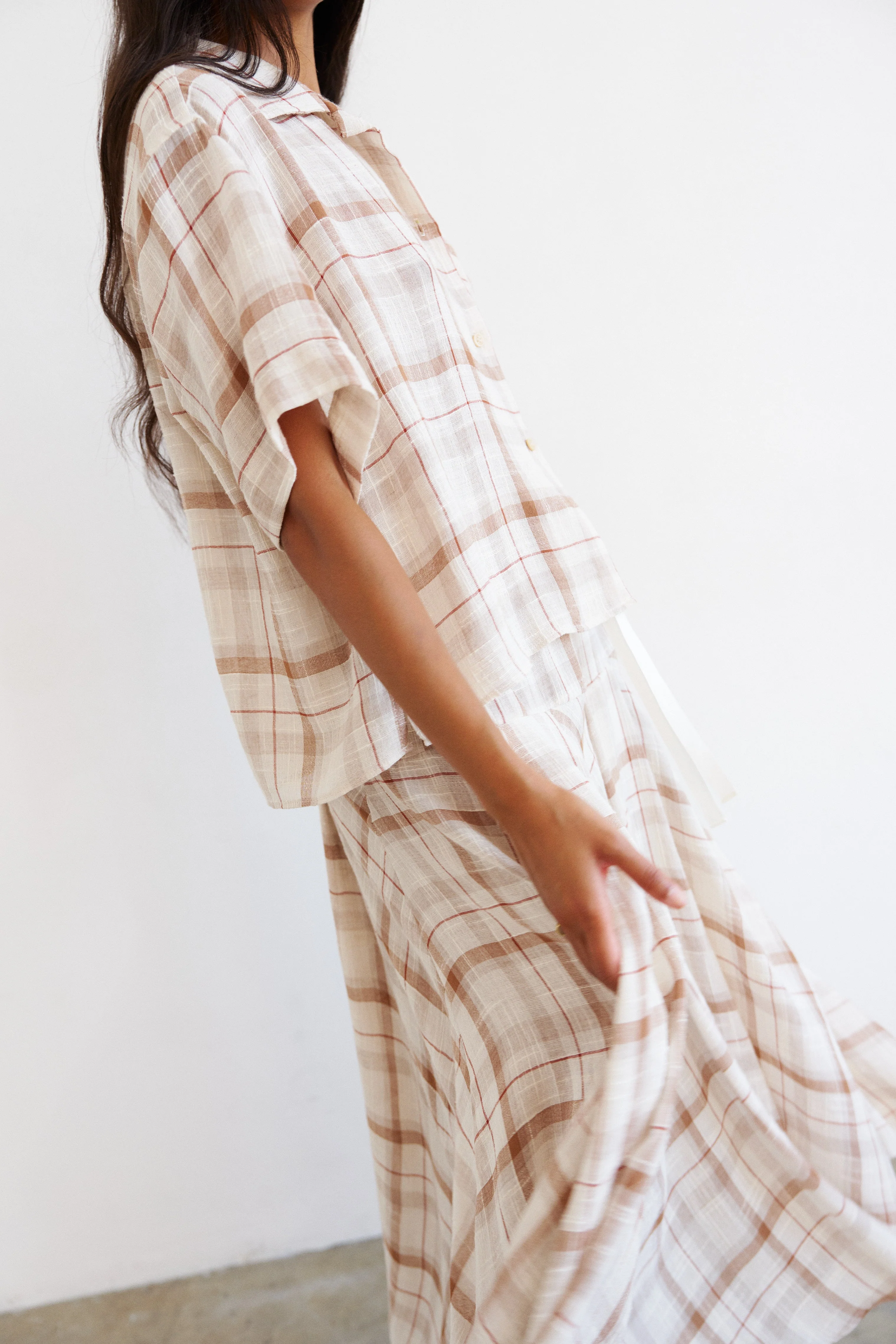 Jamie Haller - The Italian Summer Skirt in Natural Plaid - Image 3