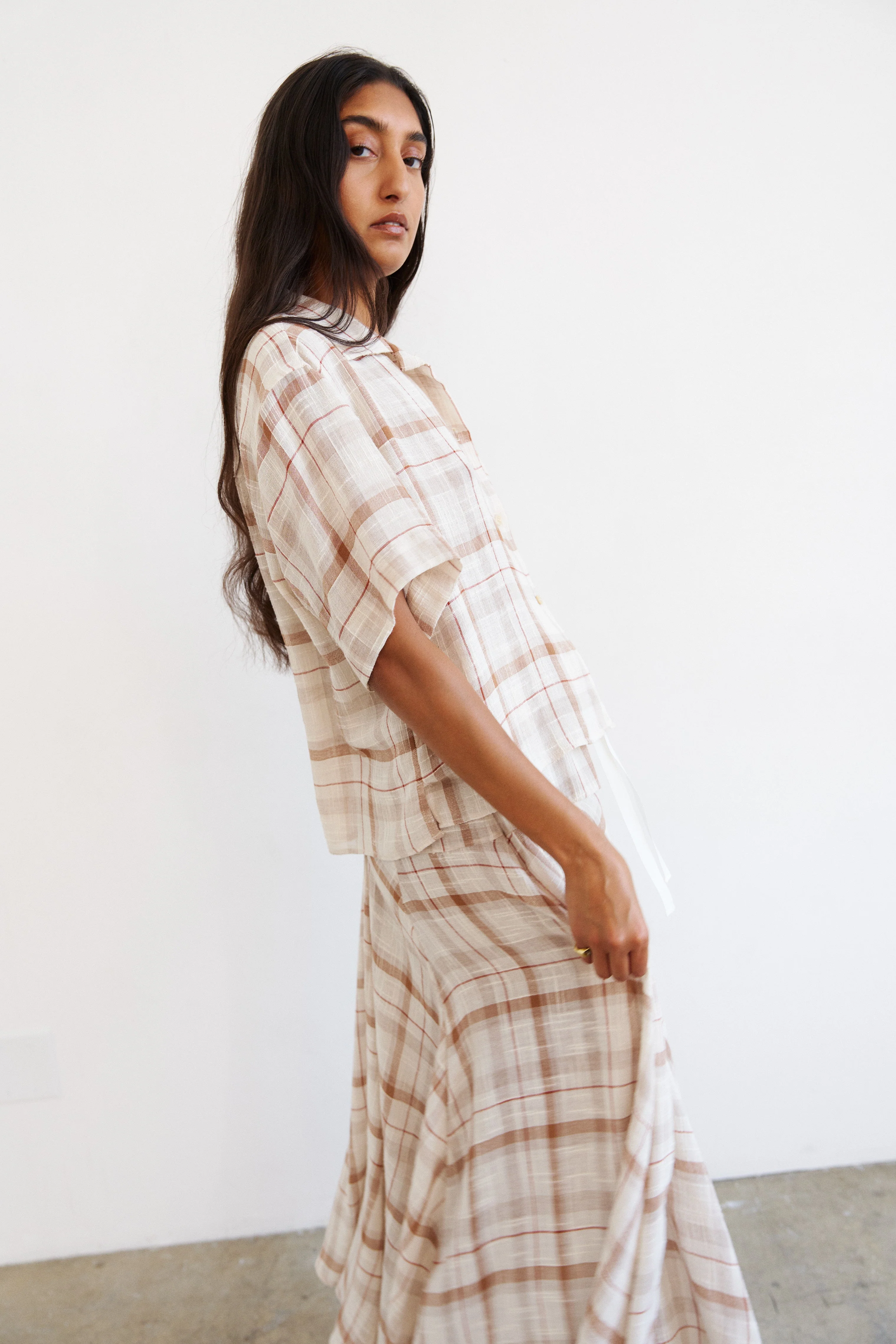 Jamie Haller - The Italian Summer Skirt in Natural Plaid - Image 4