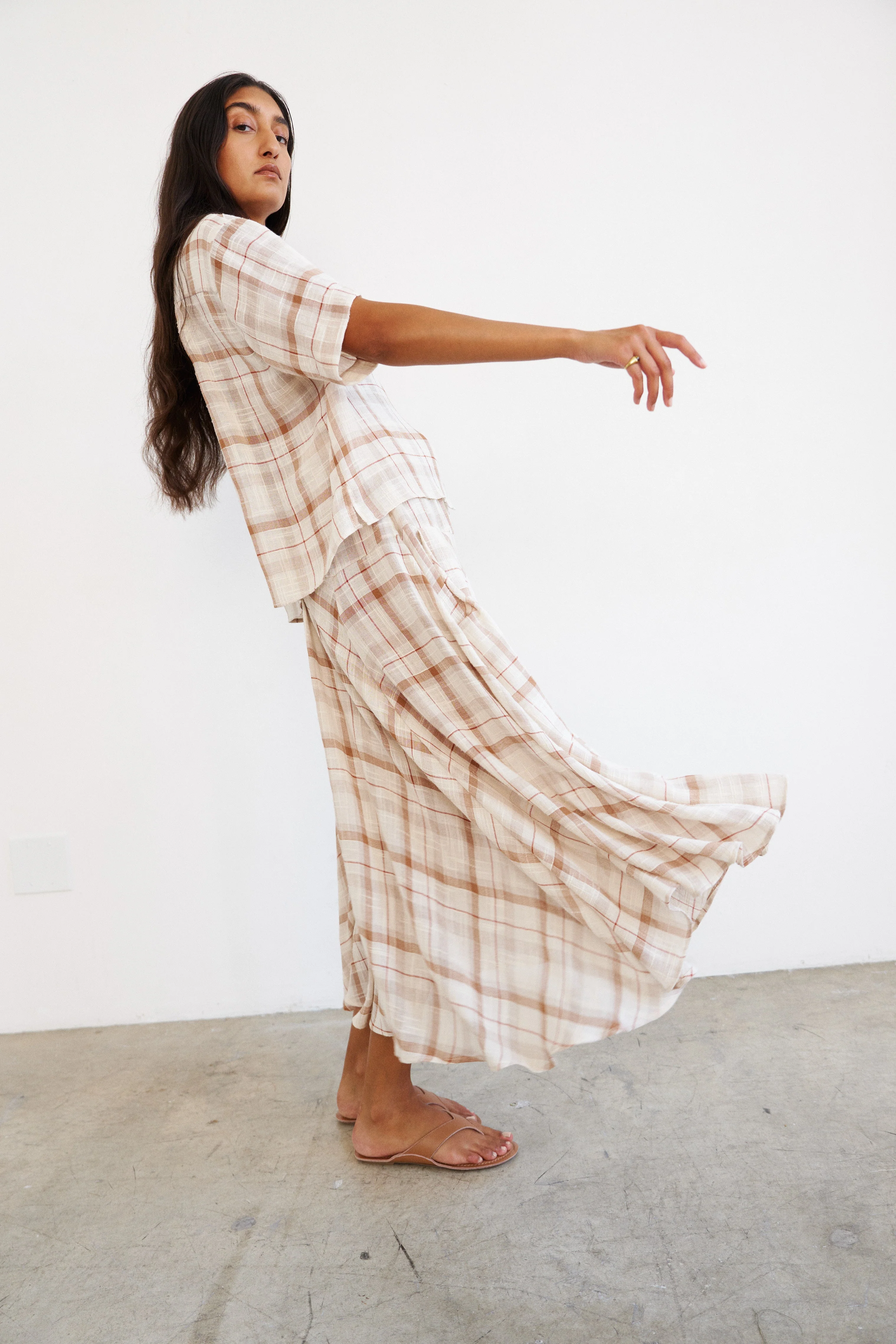 Jamie Haller - The Italian Summer Skirt in Natural Plaid - Image 6