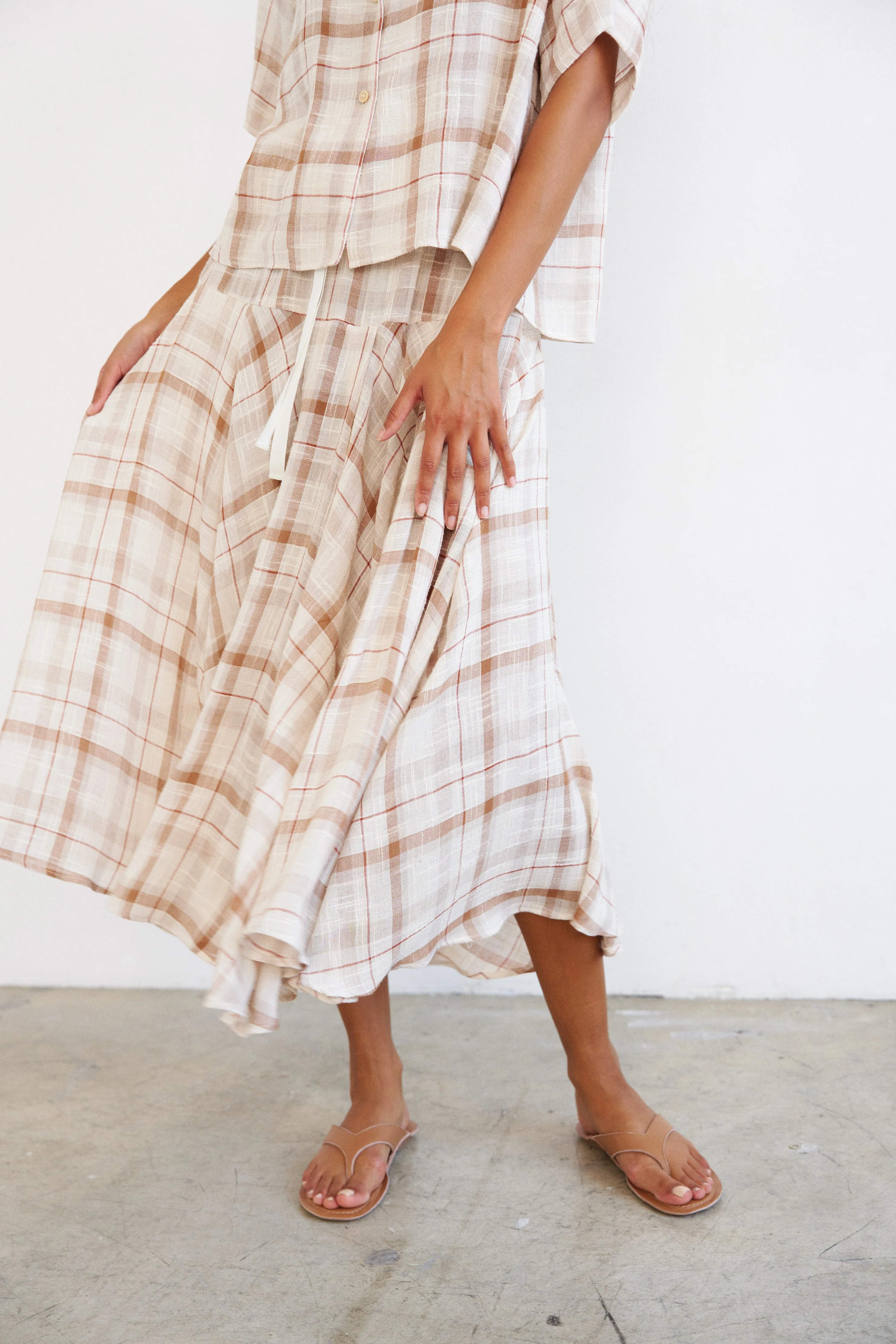 Jamie Haller - The Italian Summer Skirt in Natural Plaid - Image 7