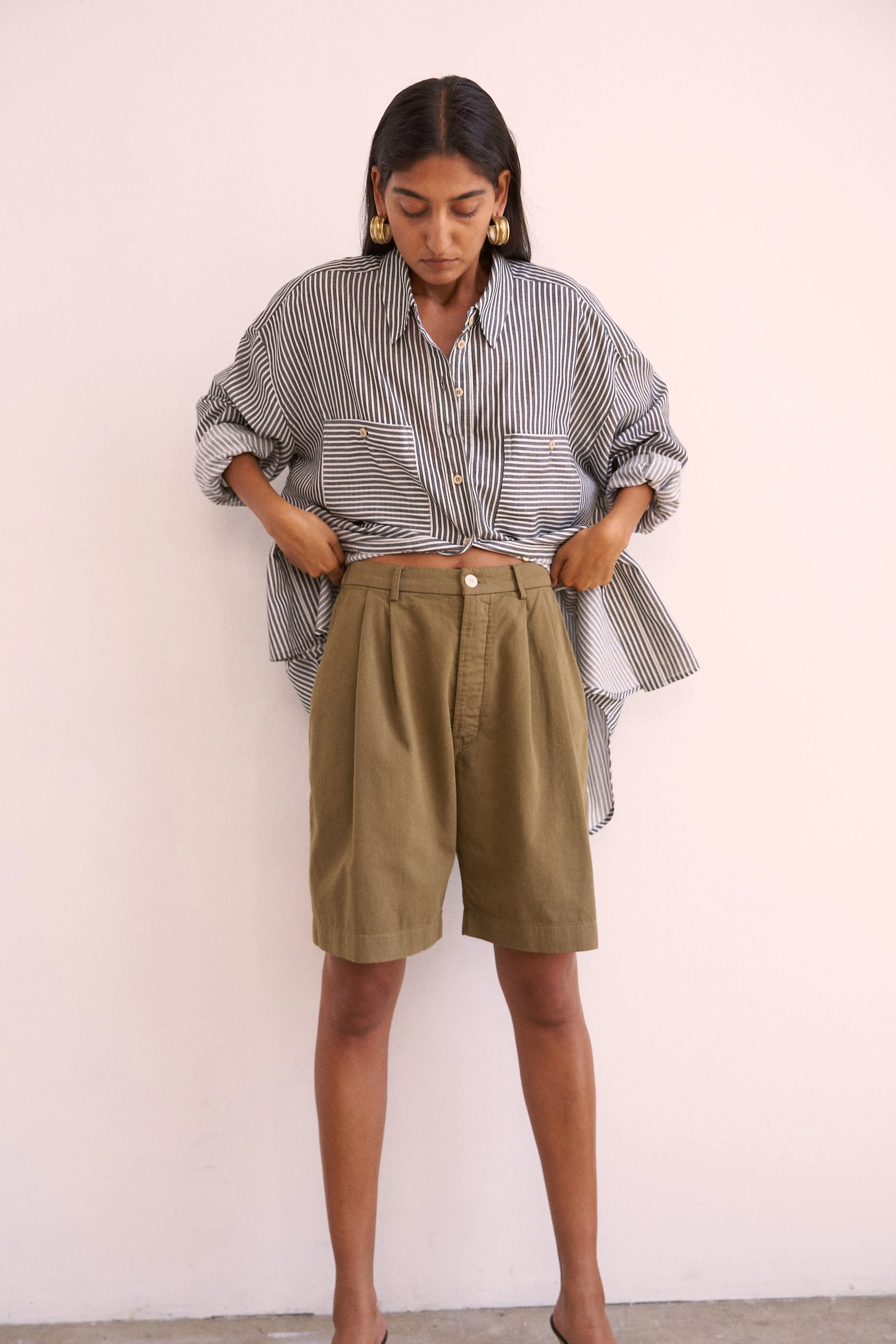 Jamie Haller - The Pleat Short in Khaki - Image 4