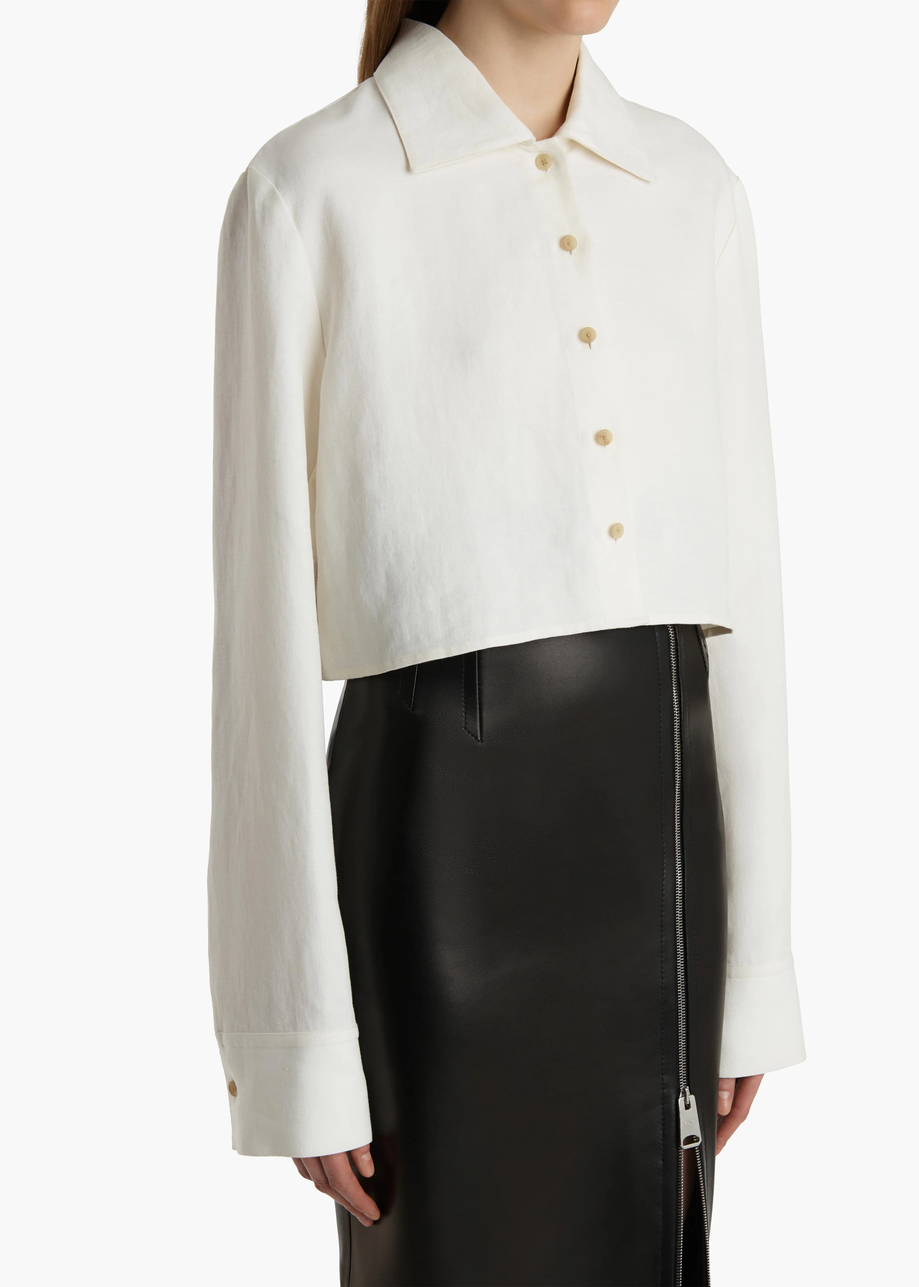 Khaite - Jasen Top in Cream Linen - Image 15