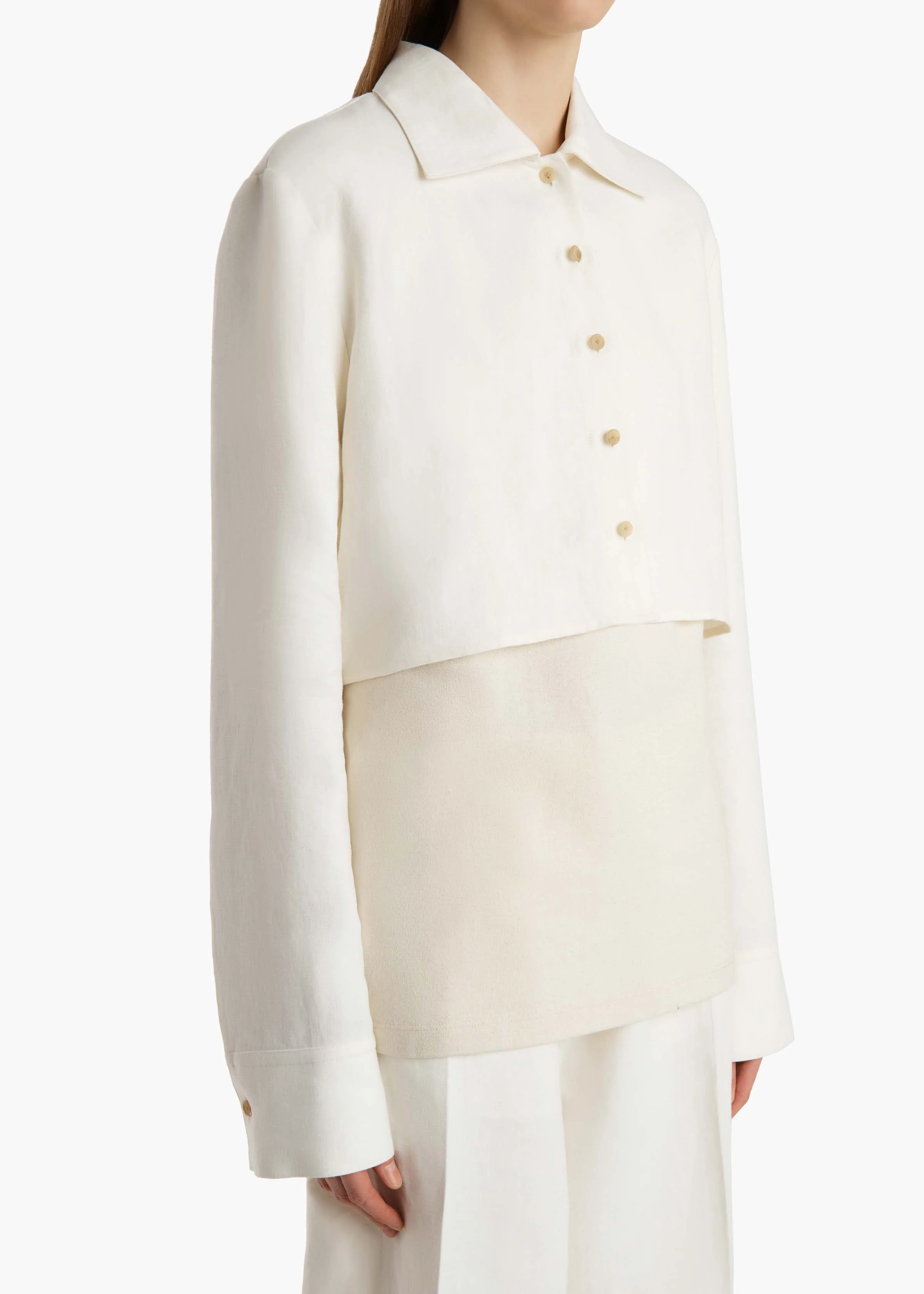 Khaite - Jasen Top in Cream Linen - Image 21