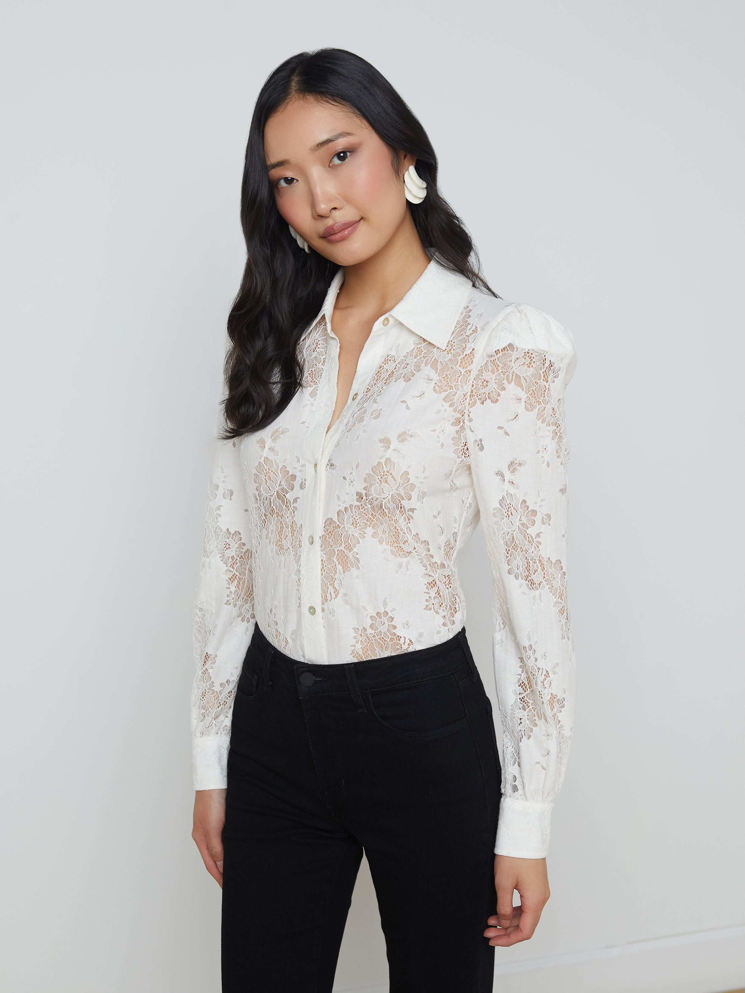L'AGENCE - Jenica Lace Blouse - Image 3