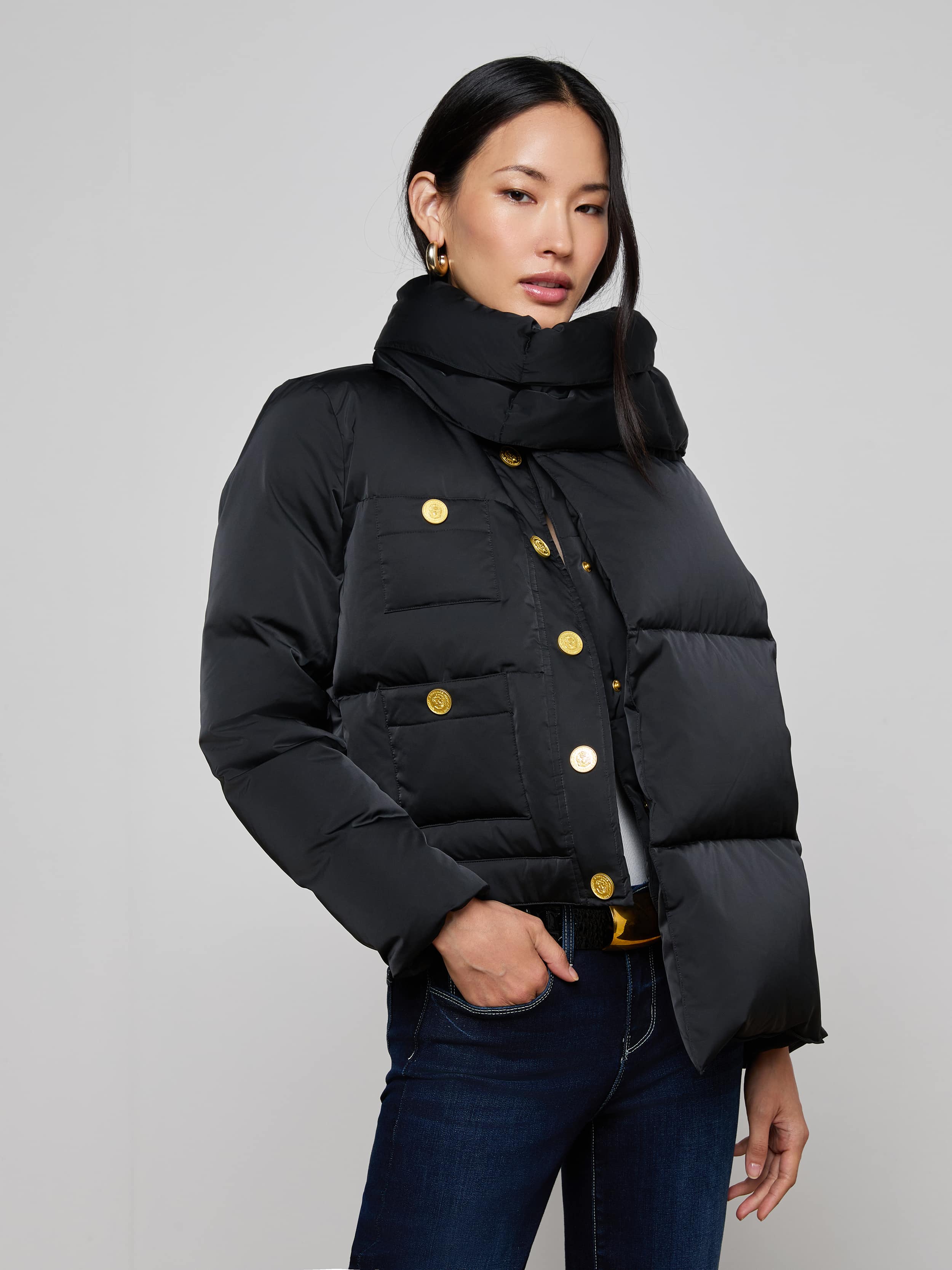 L'AGENCE - Juana Scarf Puffer Jacket - Image 12